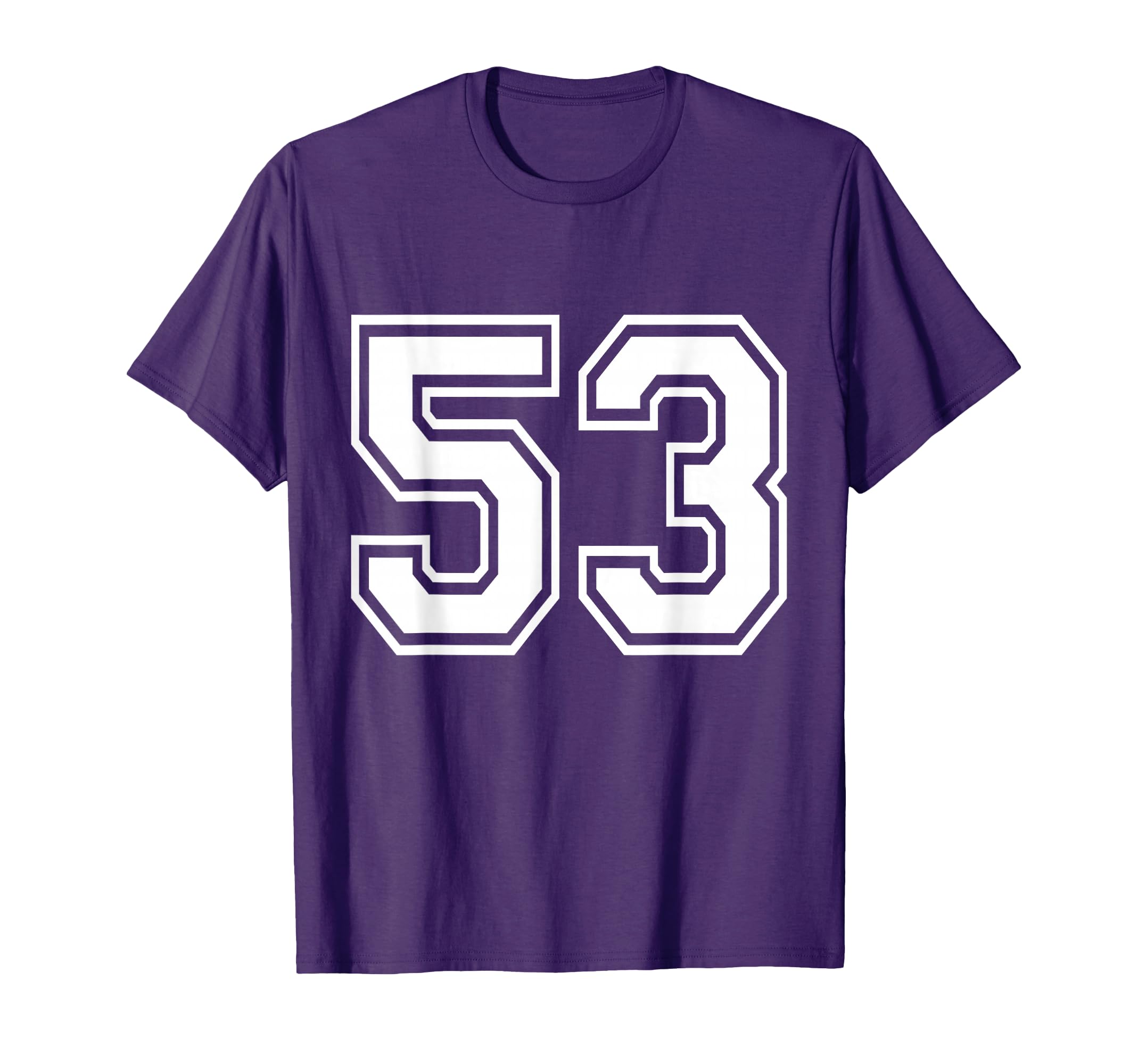 Number 53 Front Back Varsity Sports Team T-Shirt - Custom Art Print Unisex - T-Shirt, Sweatshirt, Hoodie