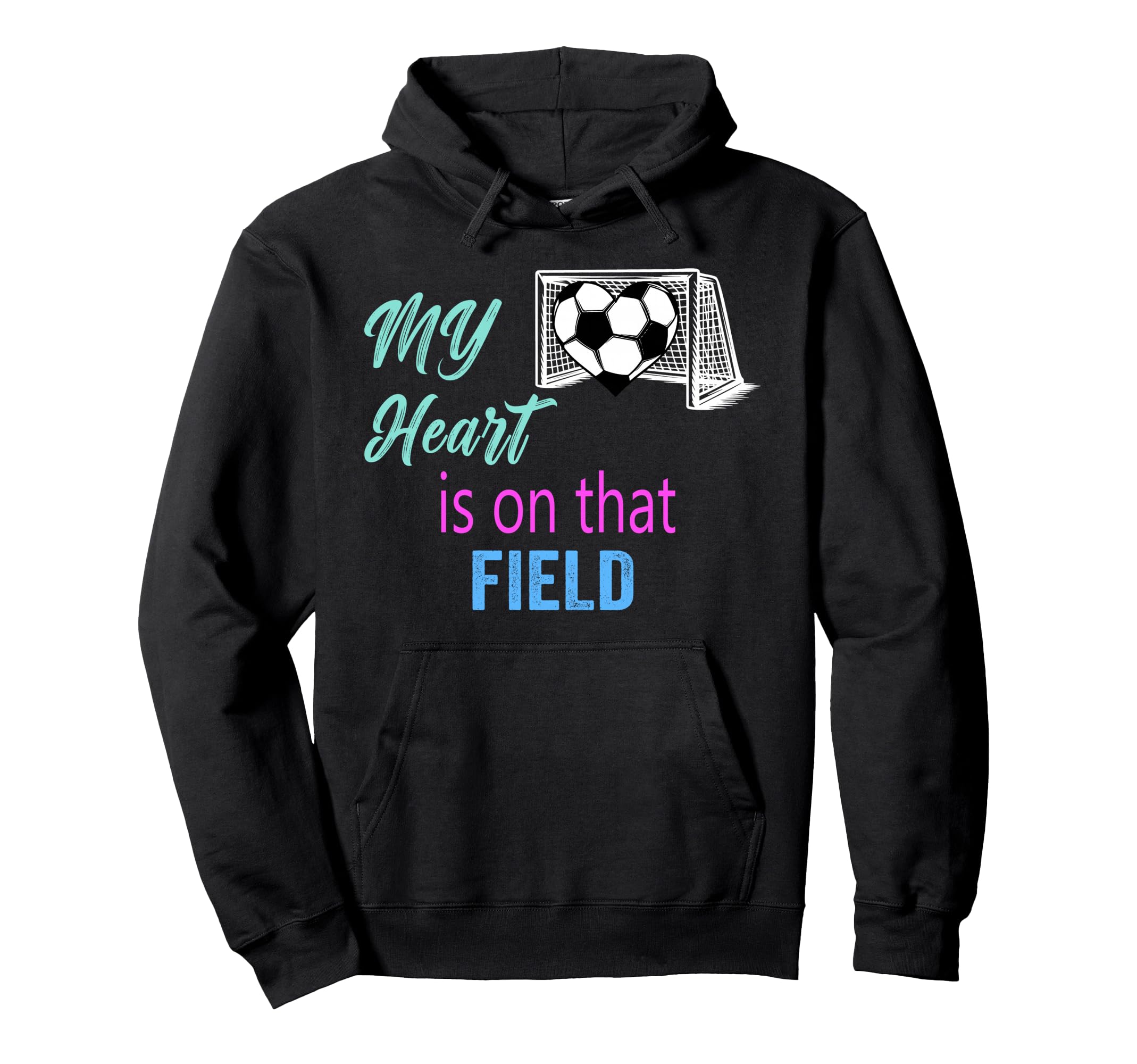 Soccer Mom Mama Heart Is That Field Hoodie - Aesthetic Graphic Men Women - T-Shirt, Sweatshirt, Hoodie