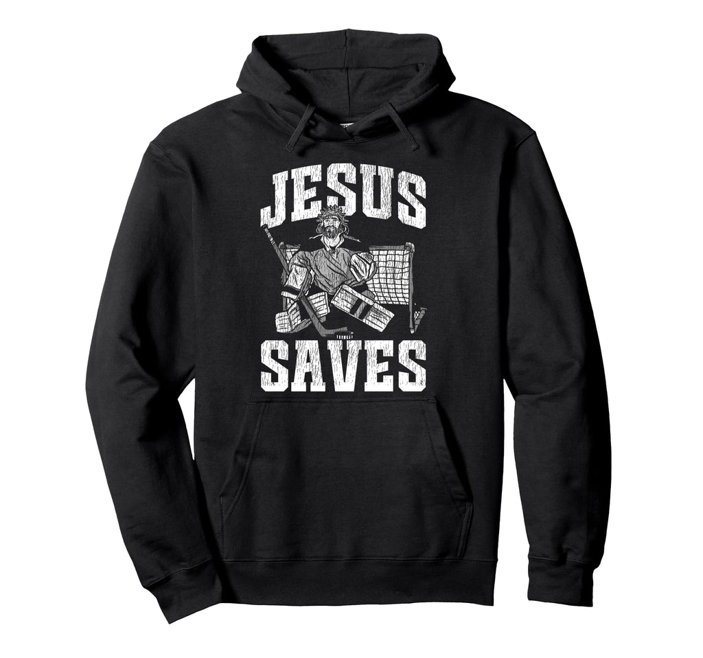 Ice Hockey Goalie Goalkeeper Jesus Jesus Hoodie - Custom Art Print Unisex - T-Shirt, Sweatshirt, Hoodie