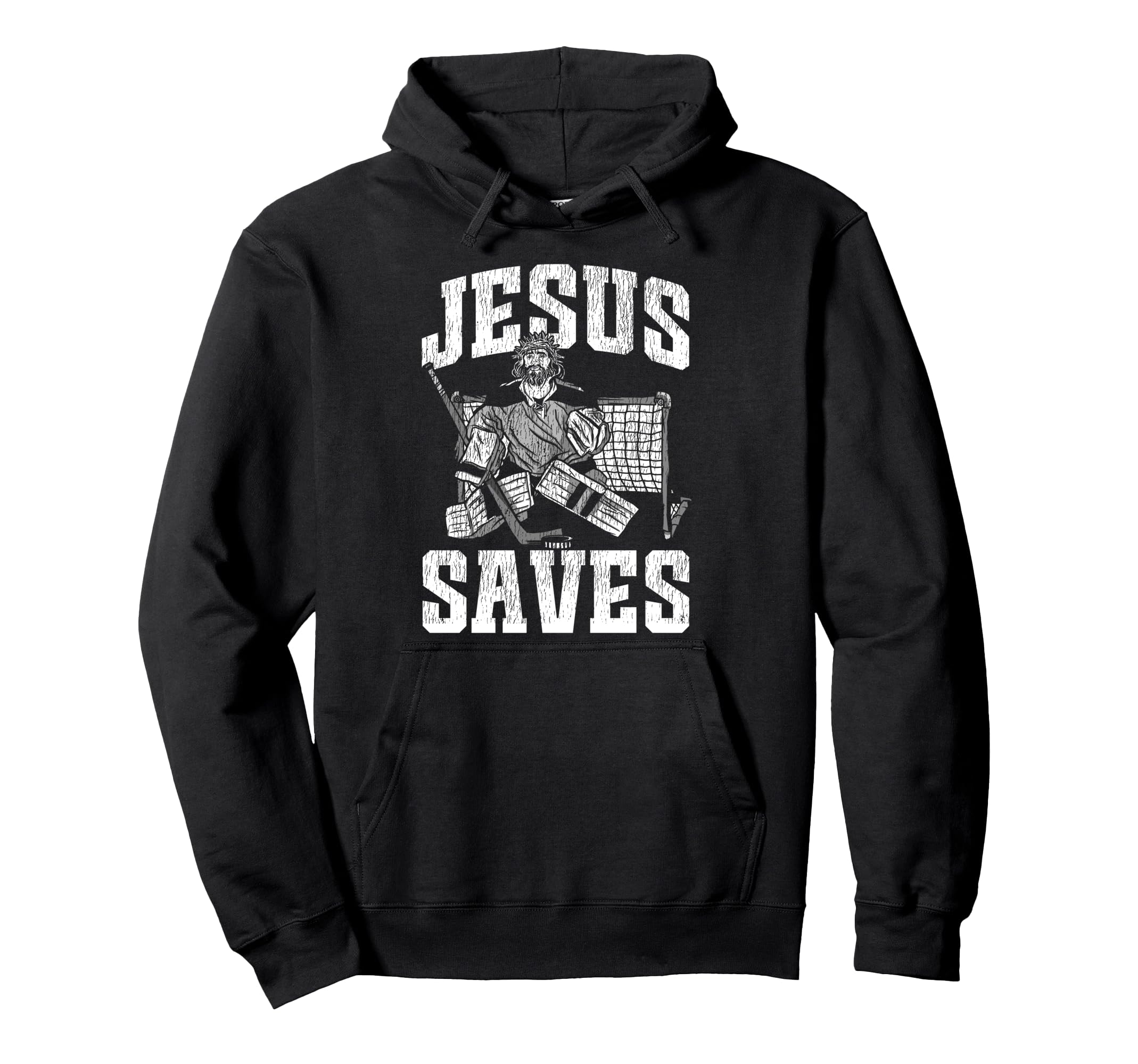 Ice Hockey Goalie Goalkeeper Jesus Jesus Hoodie - Custom Art Print Unisex - T-Shirt, Sweatshirt, Hoodie