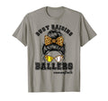 Messy Bun Mom Busy Raising Ballers T-Shirt - Custom Art Print for Adults - T-Shirt, Sweatshirt, Hoodie