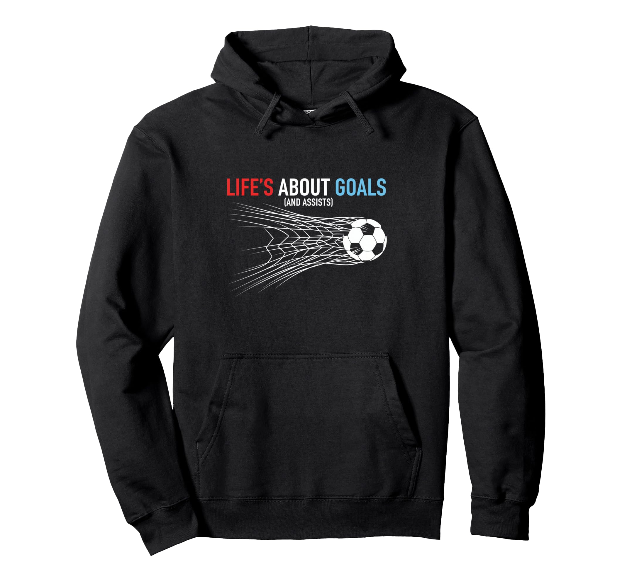 Lifes About Goals And Assists Soccer Hoodie - Custom Art Print Men Women - T-Shirt, Sweatshirt, Hoodie