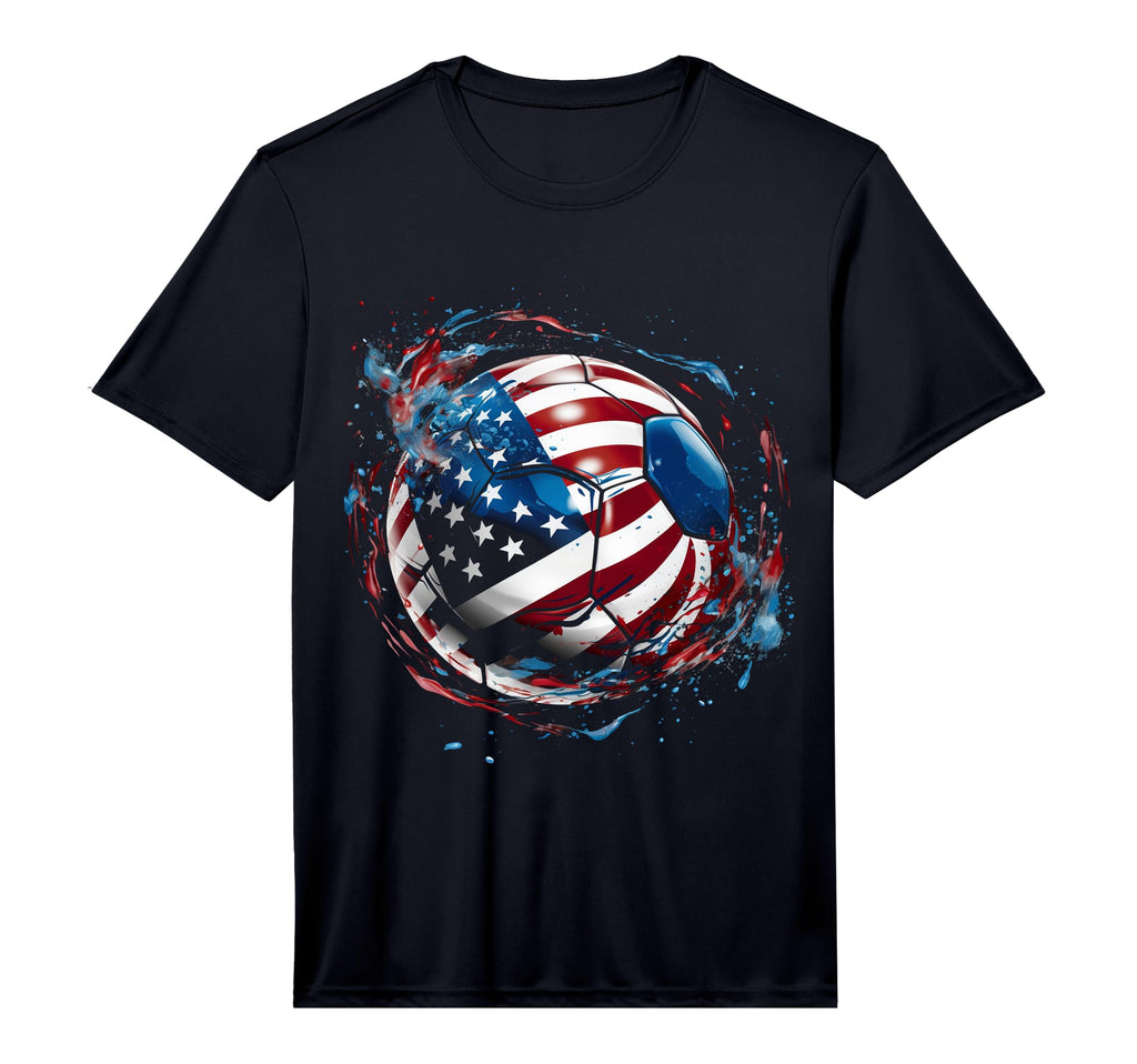 Soccer Football Usa Flag Soccer Gift T-Shirt - Novelty Apparel Men Women - T-Shirt, Sweatshirt, Hoodie