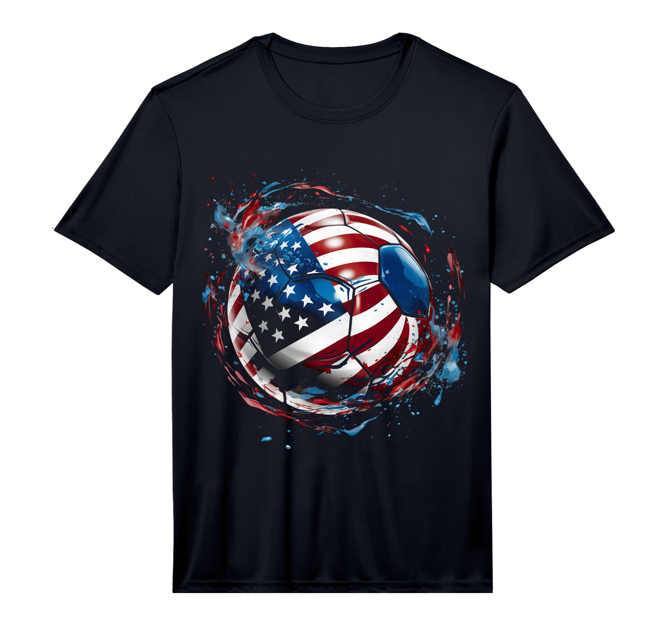 Soccer Football Usa Flag Soccer Gift T-Shirt - Novelty Apparel Men Women - T-Shirt, Sweatshirt, Hoodie