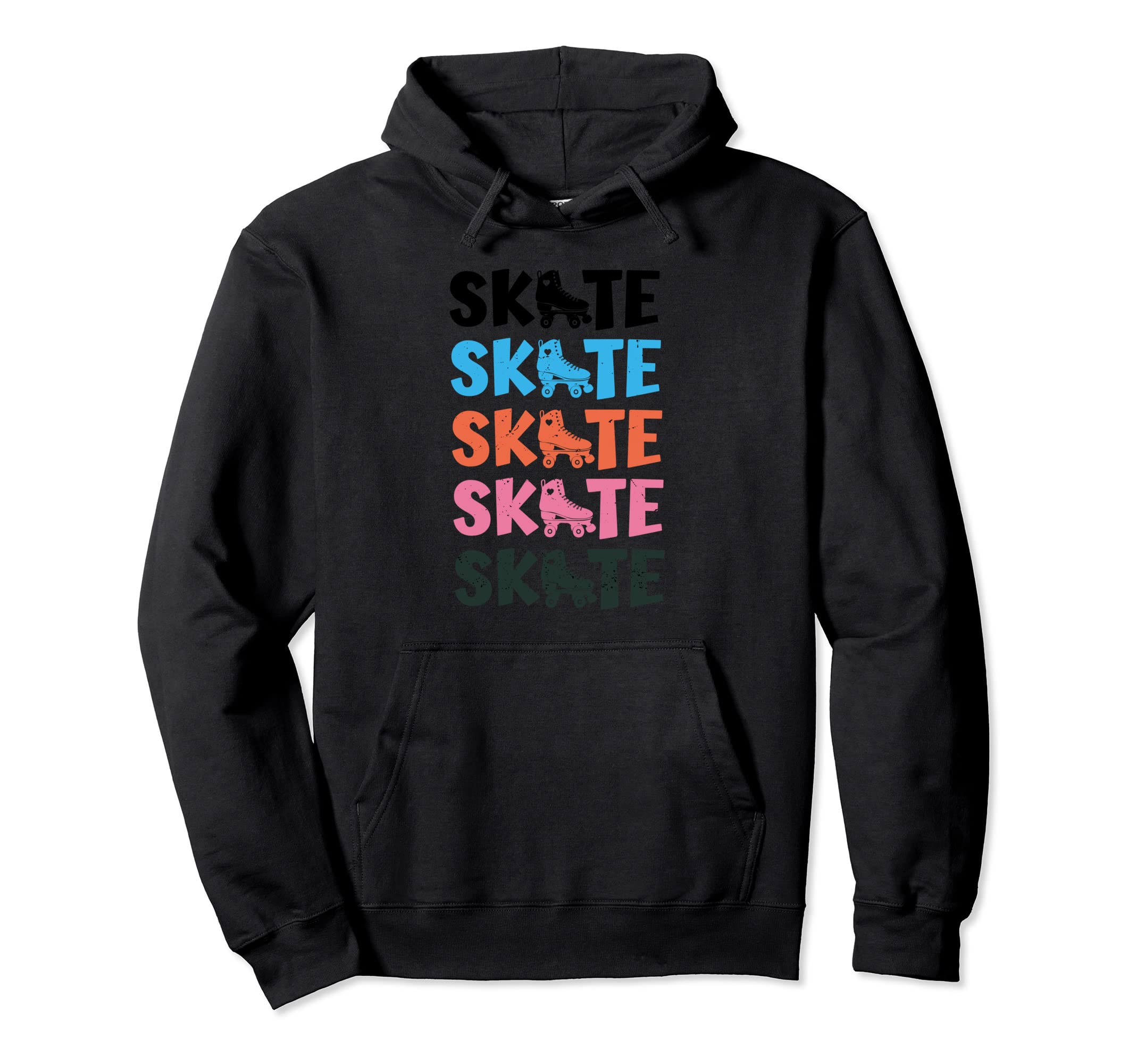 Colourful Skate Roller Derby Skating Hoodie - Trendy Graphic Men Women - T-Shirt, Sweatshirt, Hoodie