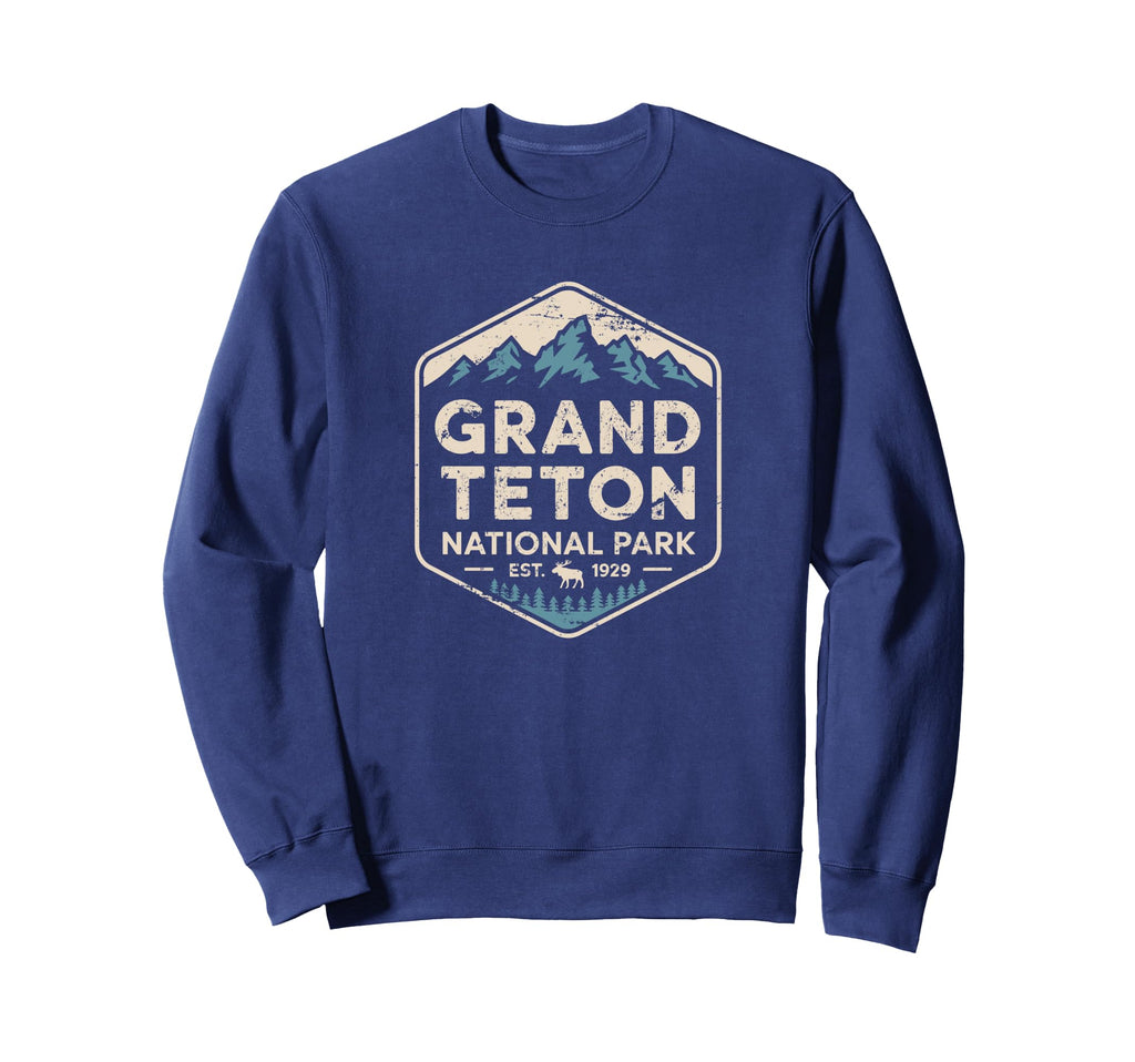 Grand Teton National Park Hiking Sweatshirt - Aesthetic Graphic for Adults - T-Shirt, Sweatshirt, Hoodie