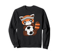 Red Panda Soccer Ball Sport Coach Sweatshirt - Minimalist Print Men Women - T-Shirt, Sweatshirt, Hoodie