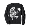 Raccoon Soccer Sports Athlete Sweatshirt - Custom Art Print for Adults - T-Shirt, Sweatshirt, Hoodie