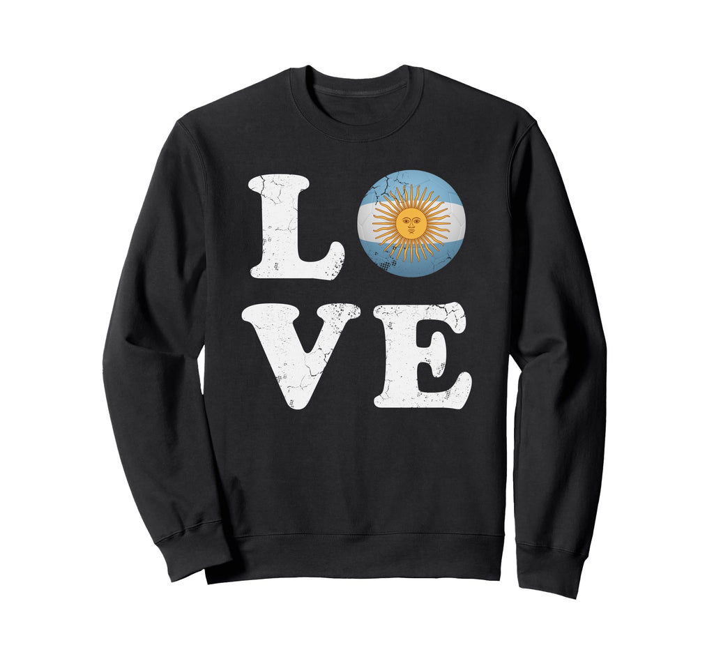 Love Argentina Flag Soccer Ball Sweatshirt - Trendy Graphic Men Women - T-Shirt, Sweatshirt, Hoodie