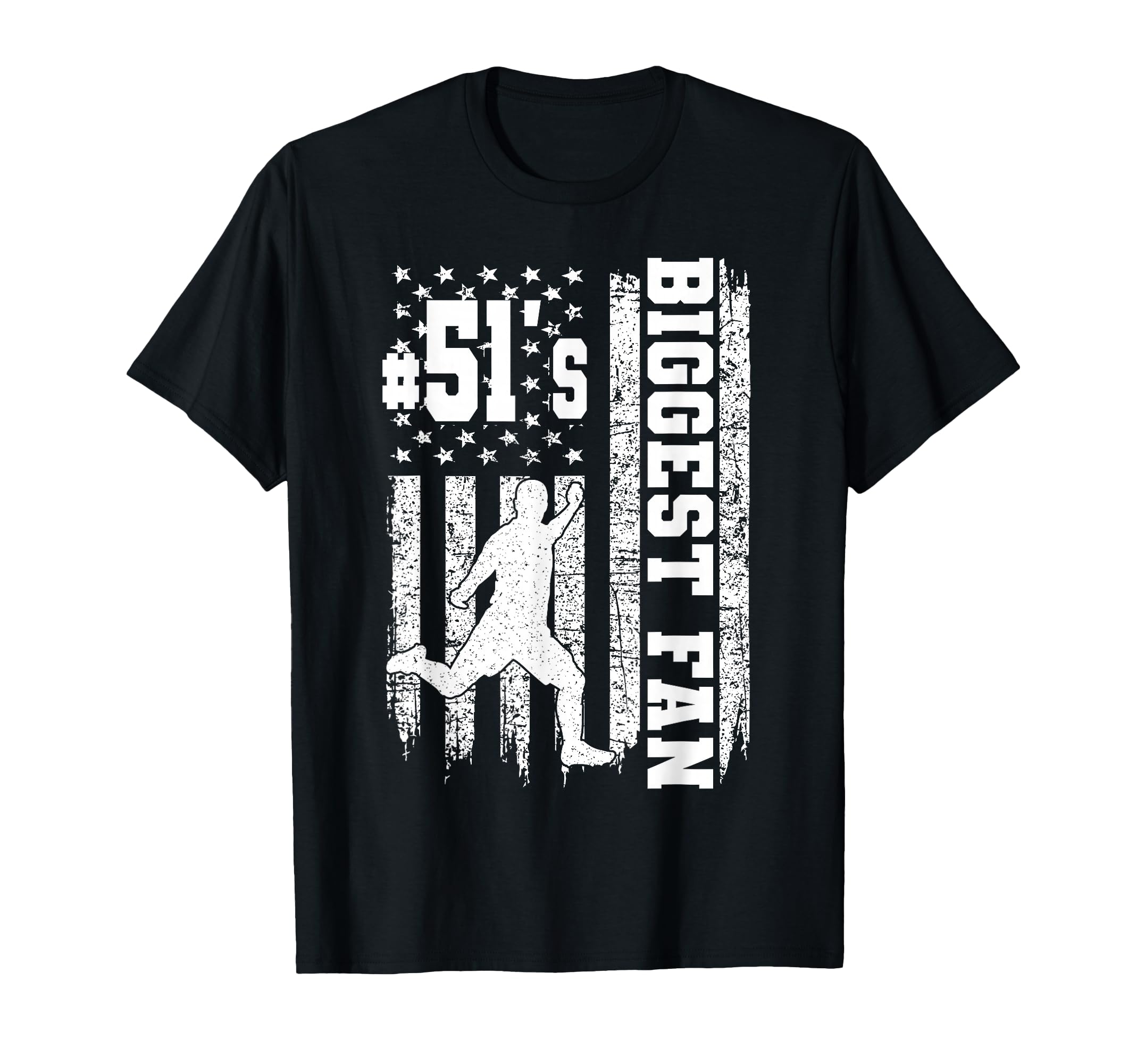 Soccer Biggest Fan Number 51 Proud T-Shirt - Minimalist Print Unisex - T-Shirt, Sweatshirt, Hoodie