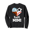 Ball Mimi Soccer Baseball Volleyball Sweatshirt - Minimalist Print Unisex - T-Shirt, Sweatshirt, Hoodie