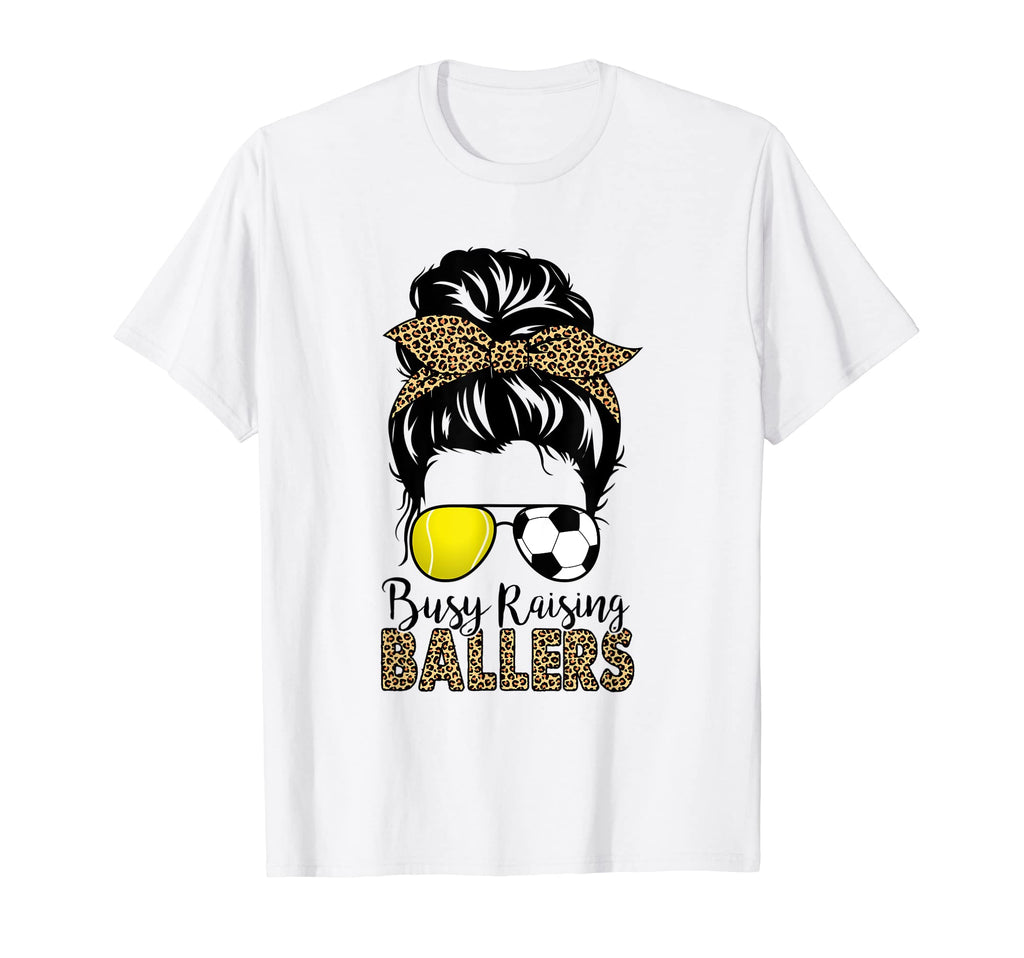 Tennis And Soccer Mom Messy Bun T-Shirt - Unique Graphic for Adults - T-Shirt, Sweatshirt, Hoodie
