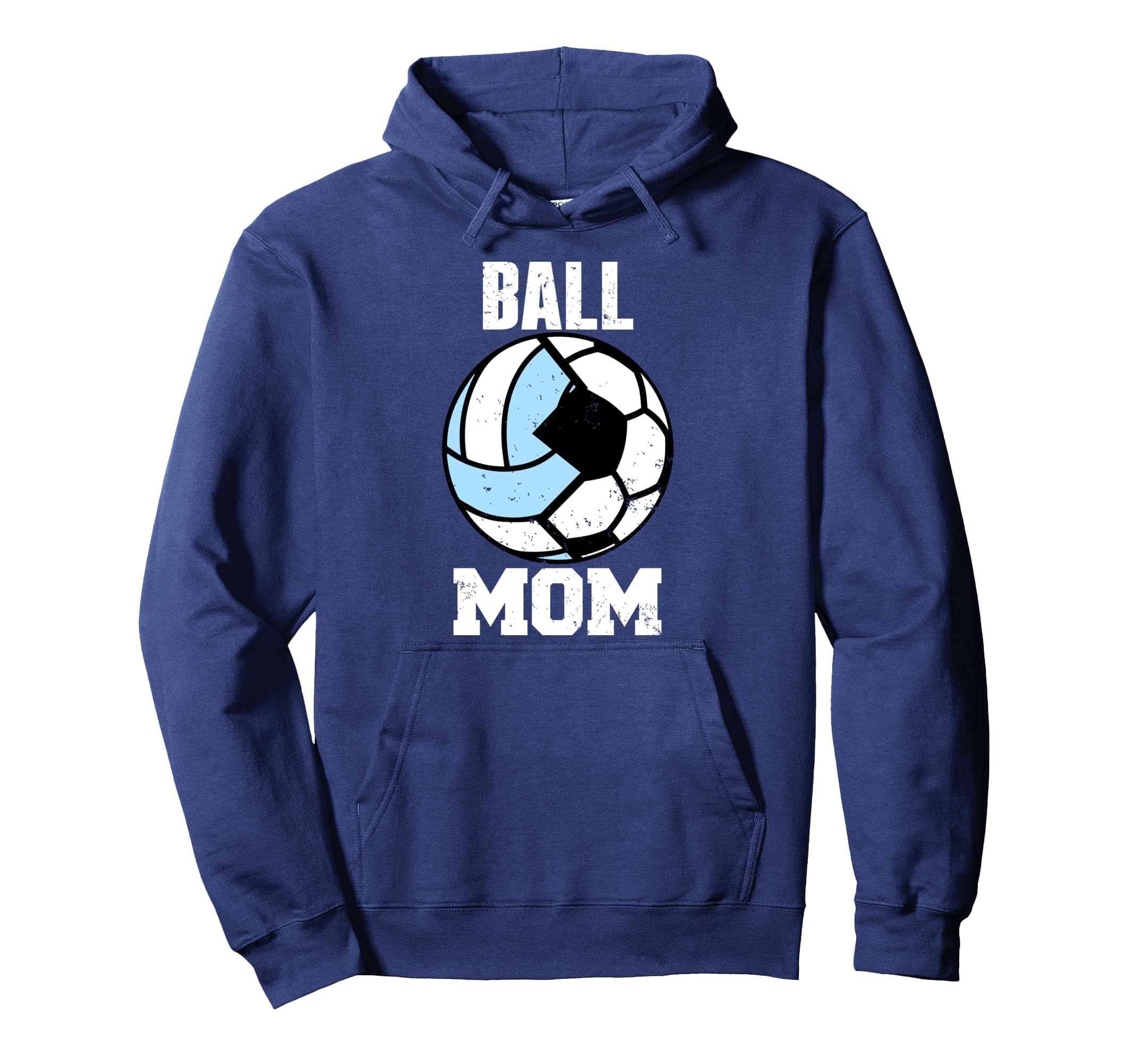 Ball Mom Funny Soccer Volleyball Mom Hoodie - Graphic Print Men Women - T-Shirt, Sweatshirt, Hoodie