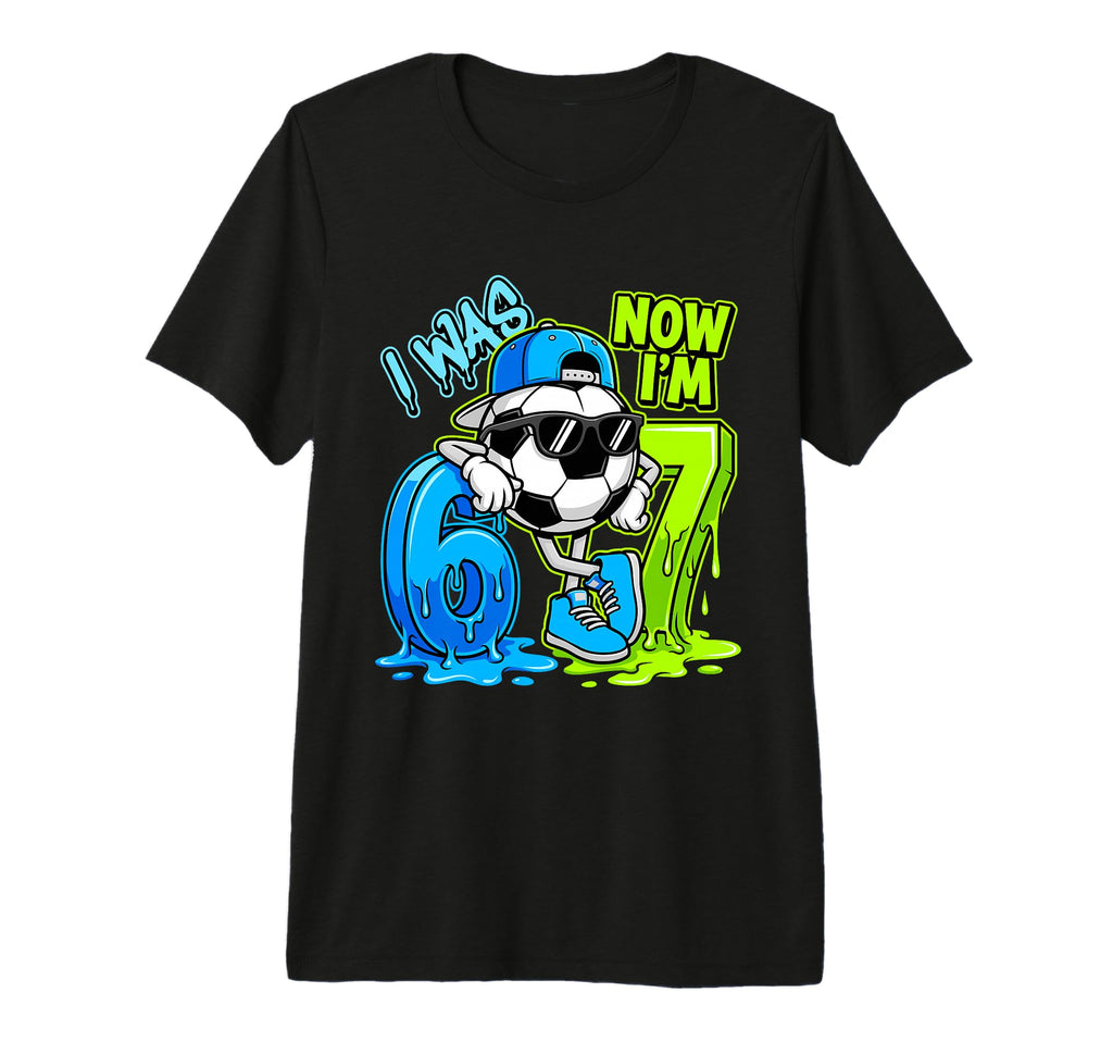 I Was 6 Now Im 7 Birthday Soccer Ball T-Shirt - Unique Graphic Unisex - T-Shirt, Sweatshirt, Hoodie