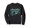 Boombox Old School Cassette Tape Sweatshirt - Graphic Print Unisex - T-Shirt, Sweatshirt, Hoodie