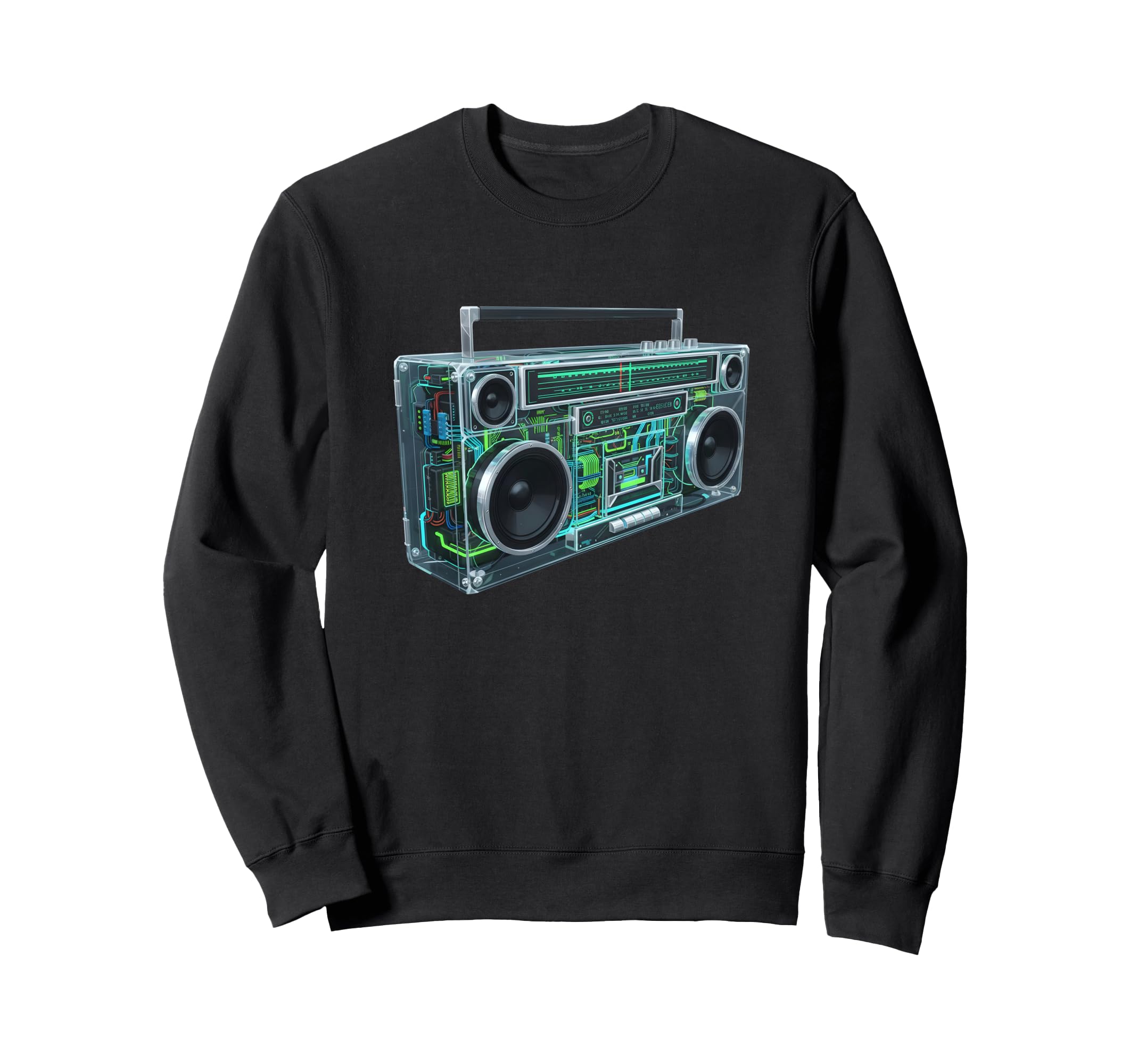 Boombox Old School Cassette Tape Sweatshirt - Graphic Print Unisex - T-Shirt, Sweatshirt, Hoodie