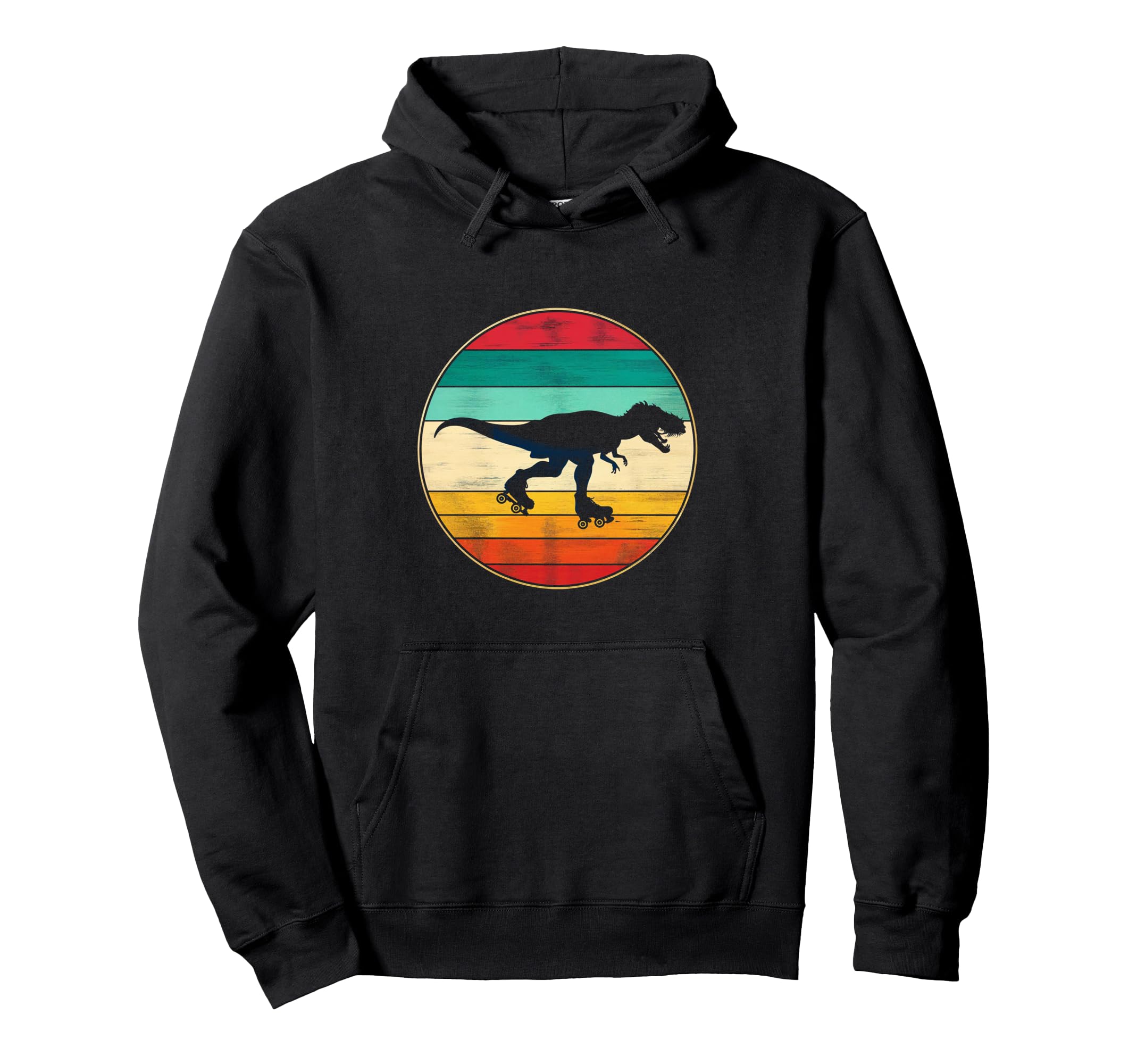 Dinosaur Roller Skate T Rex Dino Hoodie - Unique Graphic Men Women - T-Shirt, Sweatshirt, Hoodie