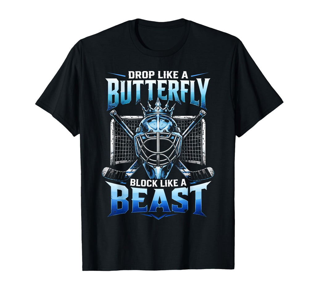Ice Hockey Goalkeeper Butterfly Goalie T-Shirt - Unique Graphic Men Women - T-Shirt, Sweatshirt, Hoodie