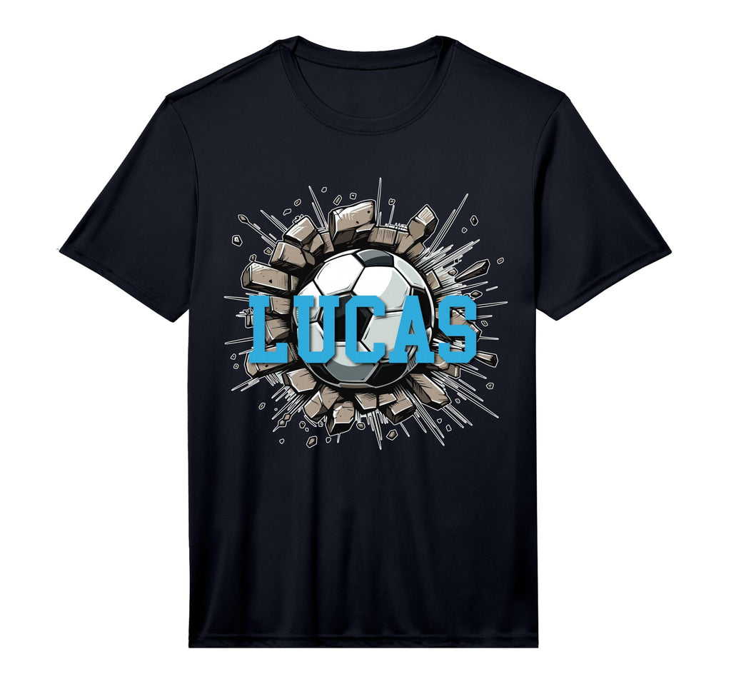 Lucas Soccer Custom Name T-Shirt - Casual Everyday Wear Men Women - T-Shirt, Sweatshirt, Hoodie