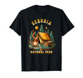 Camping Forest Tent Campfire Sequoia T-Shirt - Novelty Apparel Unisex - T-Shirt, Sweatshirt, Hoodie