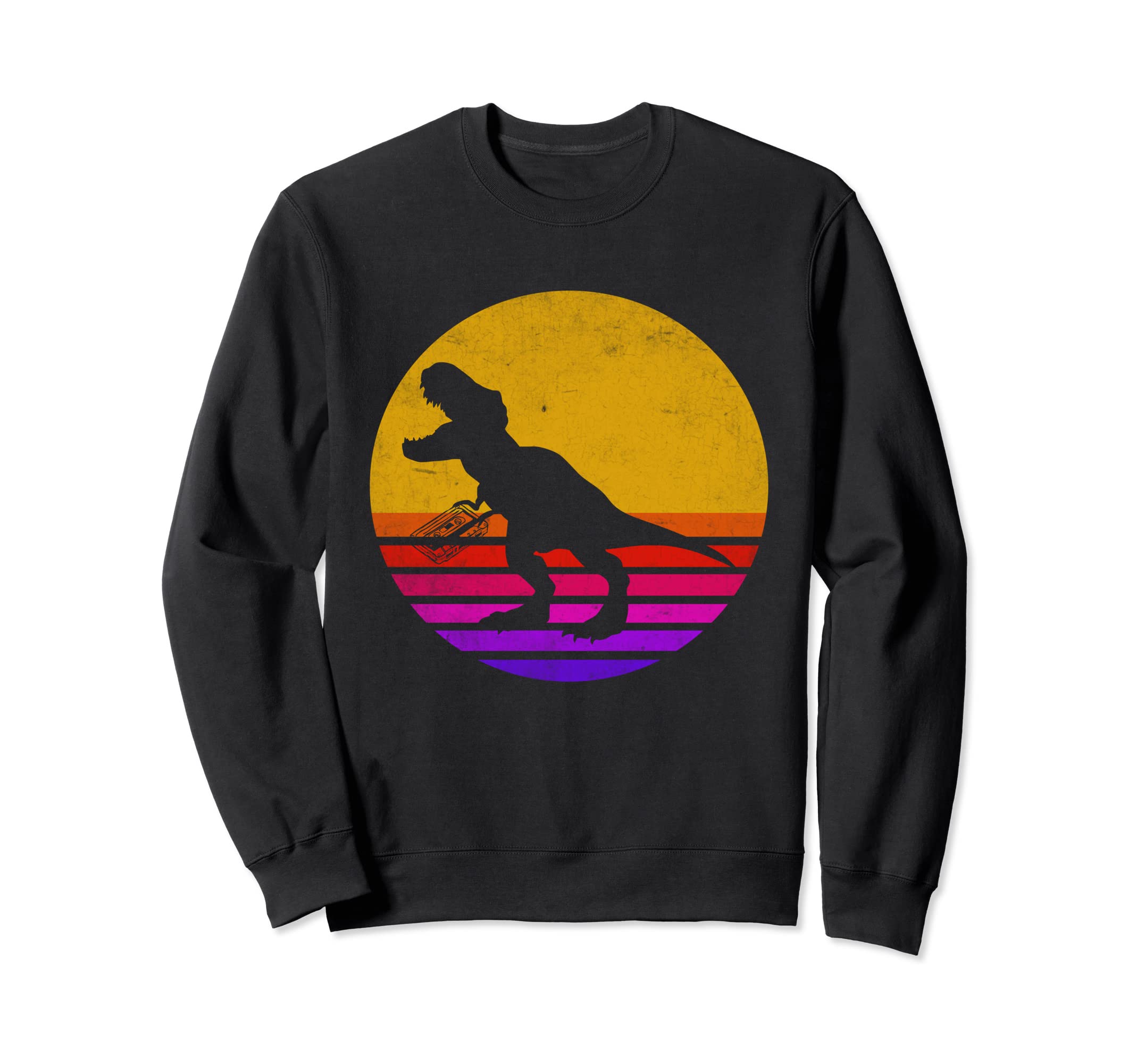 Dinosaur Tape Dinosaur Cassette Sweatshirt - Novelty Apparel for Adults - T-Shirt, Sweatshirt, Hoodie