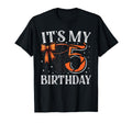 Its My Five 5 Birthday Basketball Bday T-Shirt - Graphic Print for Adults - T-Shirt, Sweatshirt, Hoodie