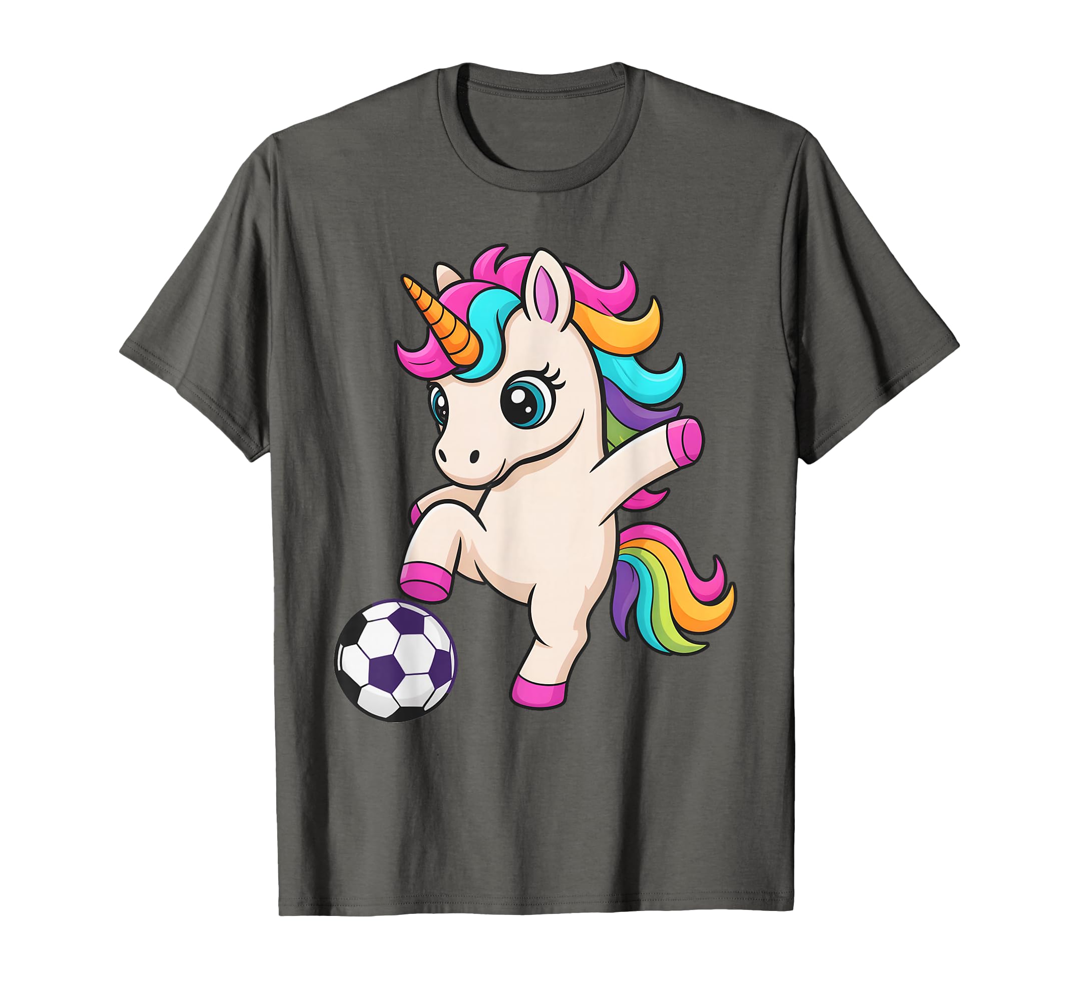 Kawaii Soccer Unicorn Just Who Loves T-Shirt - Graphic Print Unisex - T-Shirt, Sweatshirt, Hoodie