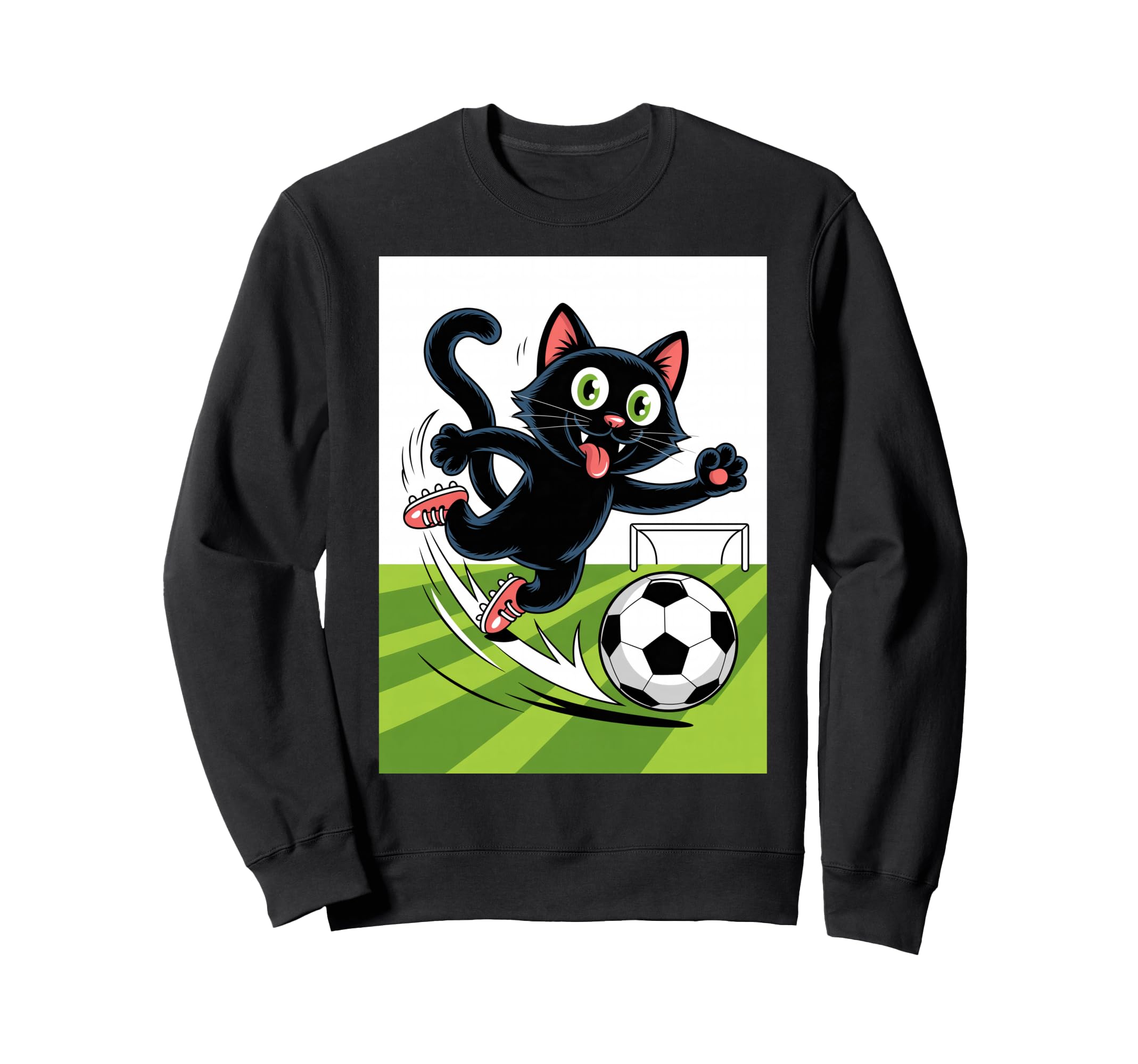 Cat Funny Cat Gang Cat Playing Soccer Sweatshirt - Graphic Print Unisex - T-Shirt, Sweatshirt, Hoodie