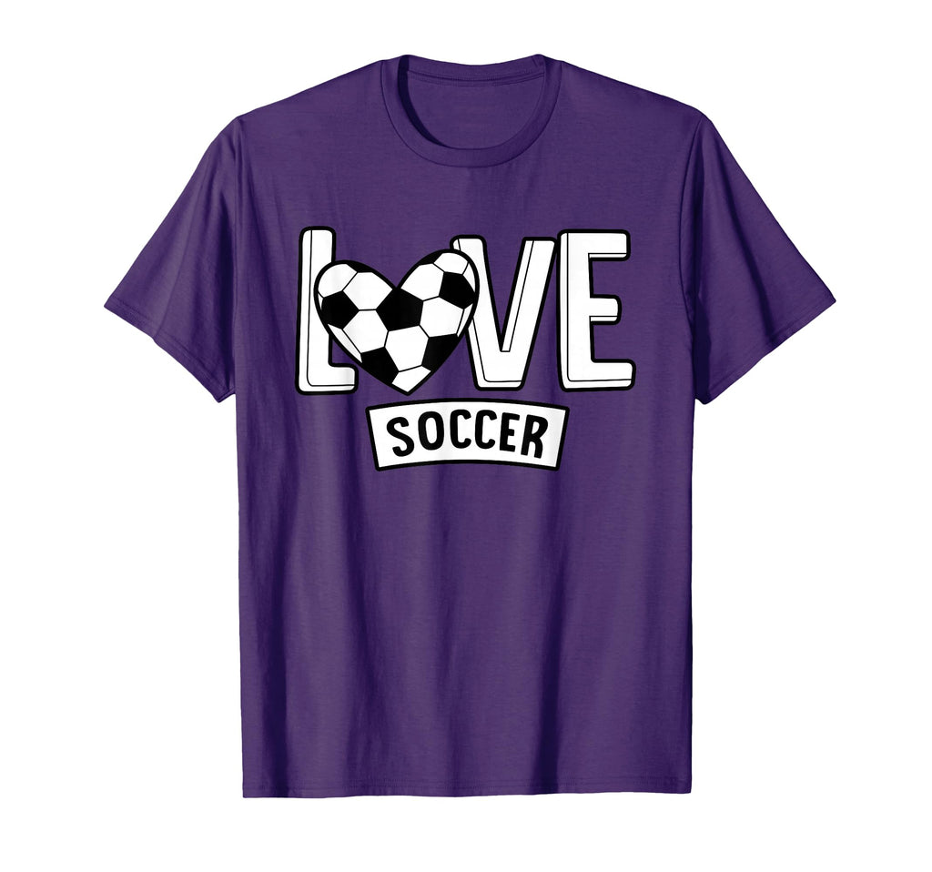 Love Soccer Funny Hearty Soccer T-Shirt - Casual Everyday Wear Men Women - T-Shirt, Sweatshirt, Hoodie