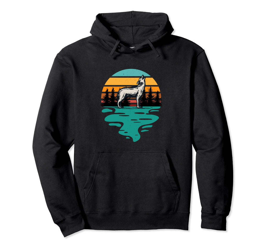 Hiking Wolf Hiker Camping Outdoor Hoodie - Unique Graphic Men Women - T-Shirt, Sweatshirt, Hoodie