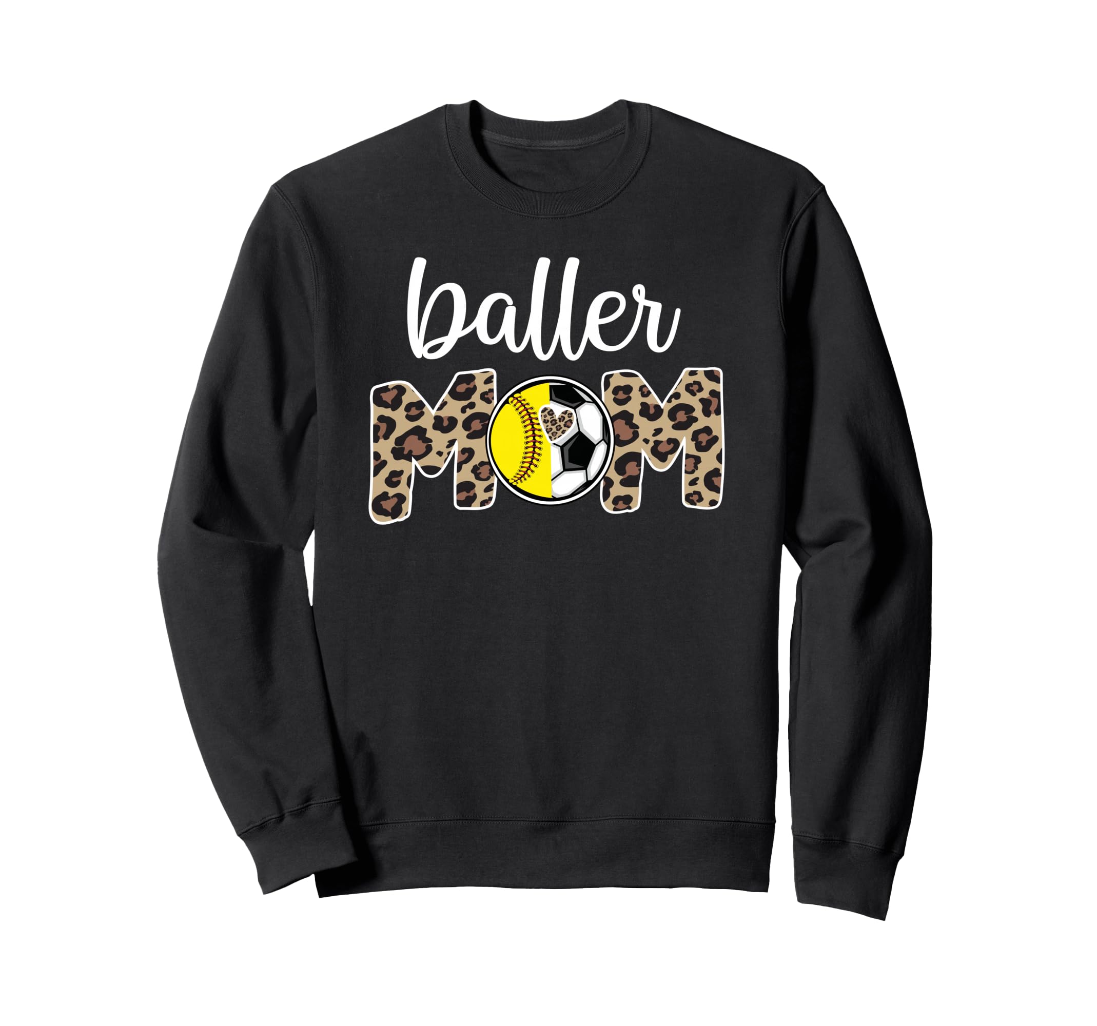 Baller Mom Proud Softball Soccer Player Sweatshirt - Graphic Print Unisex - T-Shirt, Sweatshirt, Hoodie