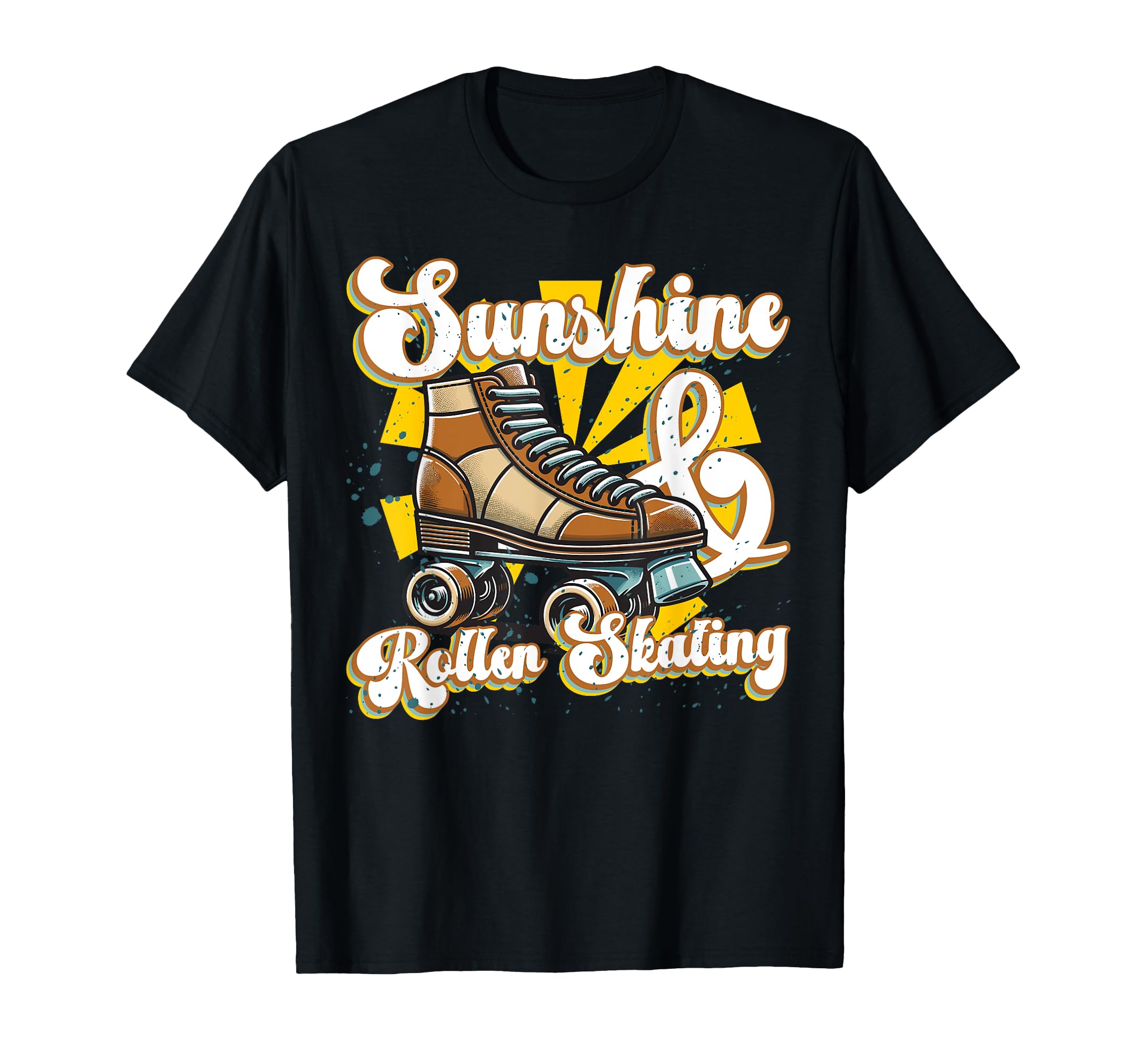 Roller Skating Skate 1970S Sunshine T-Shirt - Unique Graphic for Adults - T-Shirt, Sweatshirt, Hoodie