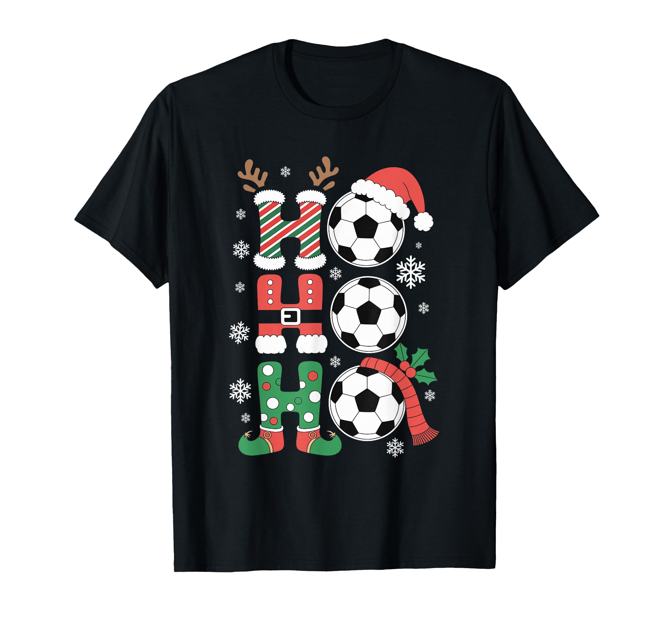 Ho Soccer Santa Ball Pajama Family T-Shirt - Graphic Print Men Women - T-Shirt, Sweatshirt, Hoodie