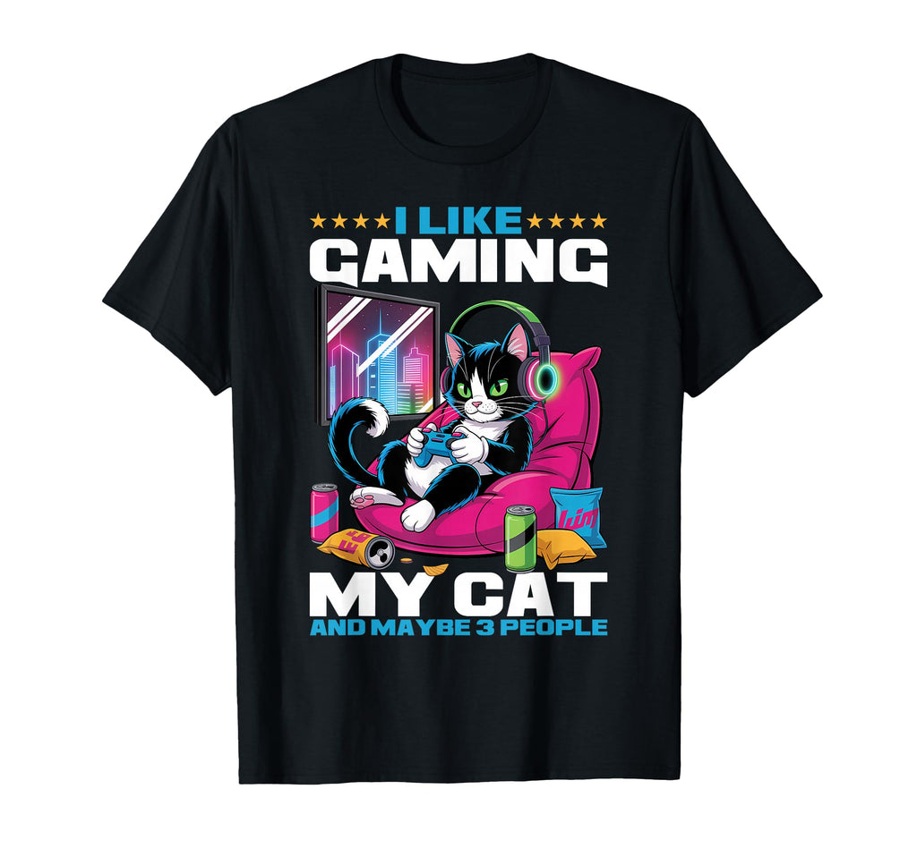 Gamer Gaming Cat Video Game T-Shirt - Aesthetic Graphic Unisex - T-Shirt, Sweatshirt, Hoodie
