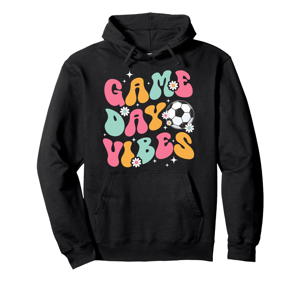 Groovy Soccer Game Day Vibes Game Day Hoodie - Minimalist Print Unisex - T-Shirt, Sweatshirt, Hoodie