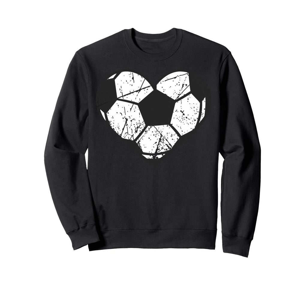 Soccer Ball Heart Valentines Day Sweatshirt - Casual Everyday Wear Unisex - T-Shirt, Sweatshirt, Hoodie