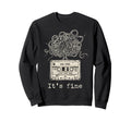 Its Fine Mix Tape Tangled Cassette Sweatshirt - Trendy Graphic for Adults - T-Shirt, Sweatshirt, Hoodie