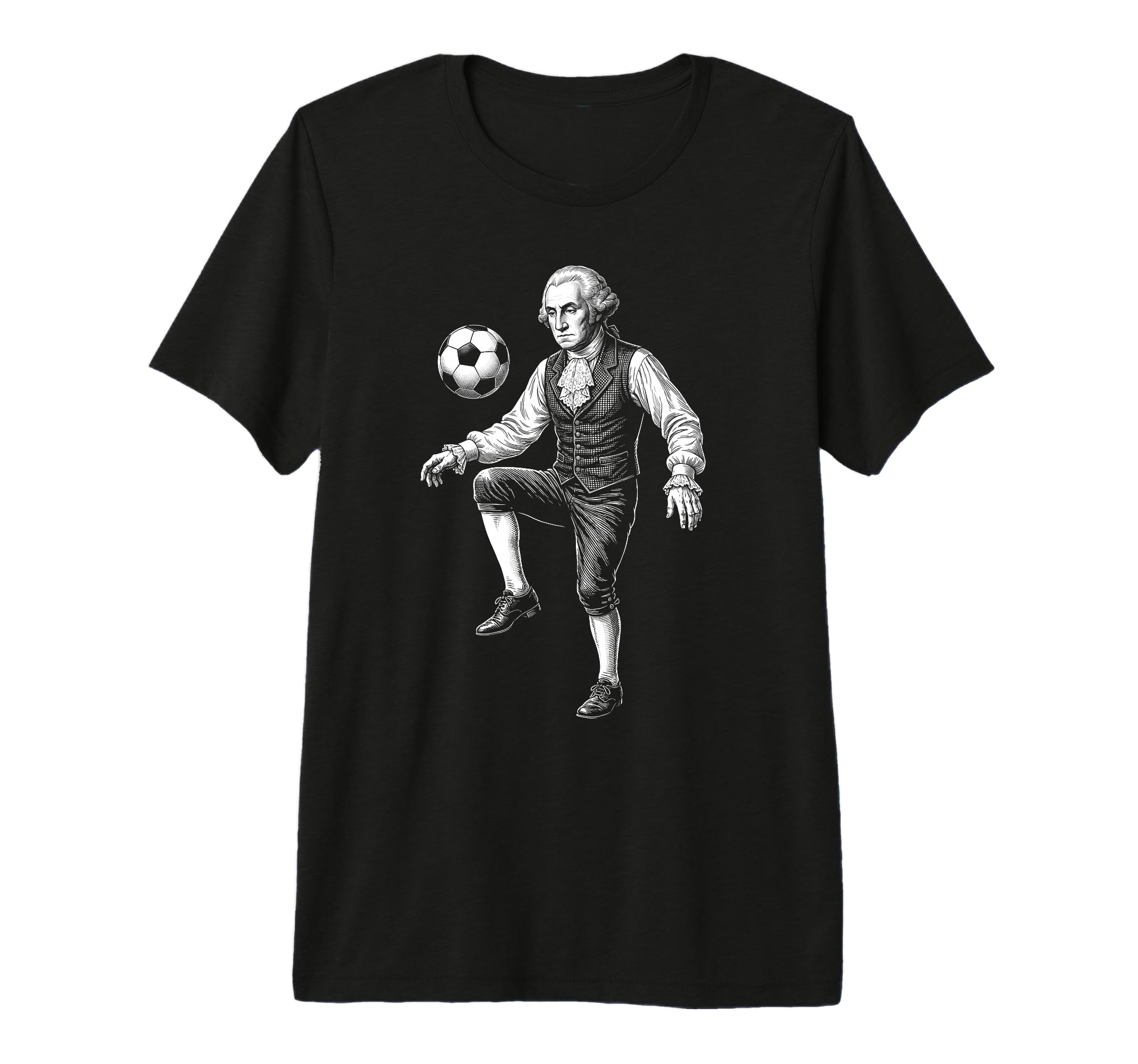 George Washington President Playing T-Shirt - Custom Art Print Men Women - T-Shirt, Sweatshirt, Hoodie