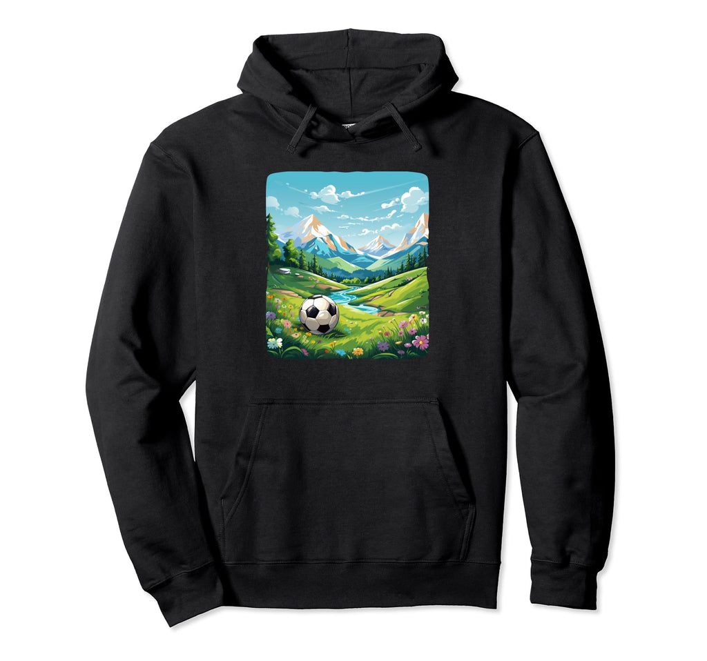 Nice Spring Landscape Soccer Ball Hoodie - Streetwear Style Men Women - T-Shirt, Sweatshirt, Hoodie