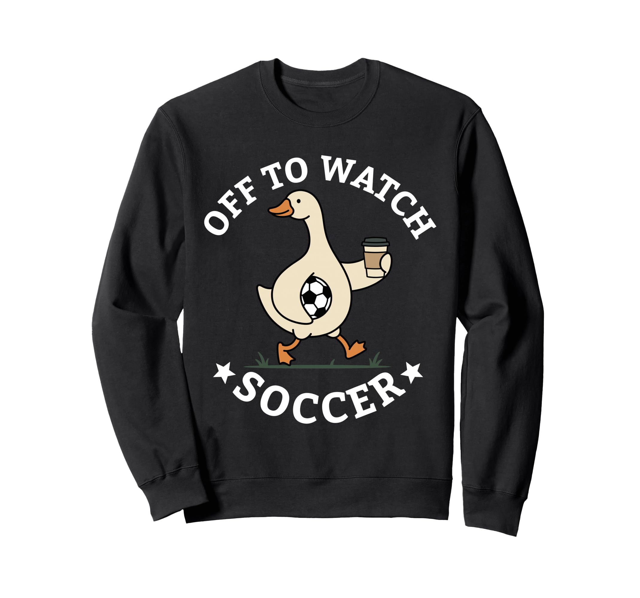 Off To Watch Soccer Mom Funny Goose Sweatshirt - Unique Graphic Unisex - T-Shirt, Sweatshirt, Hoodie