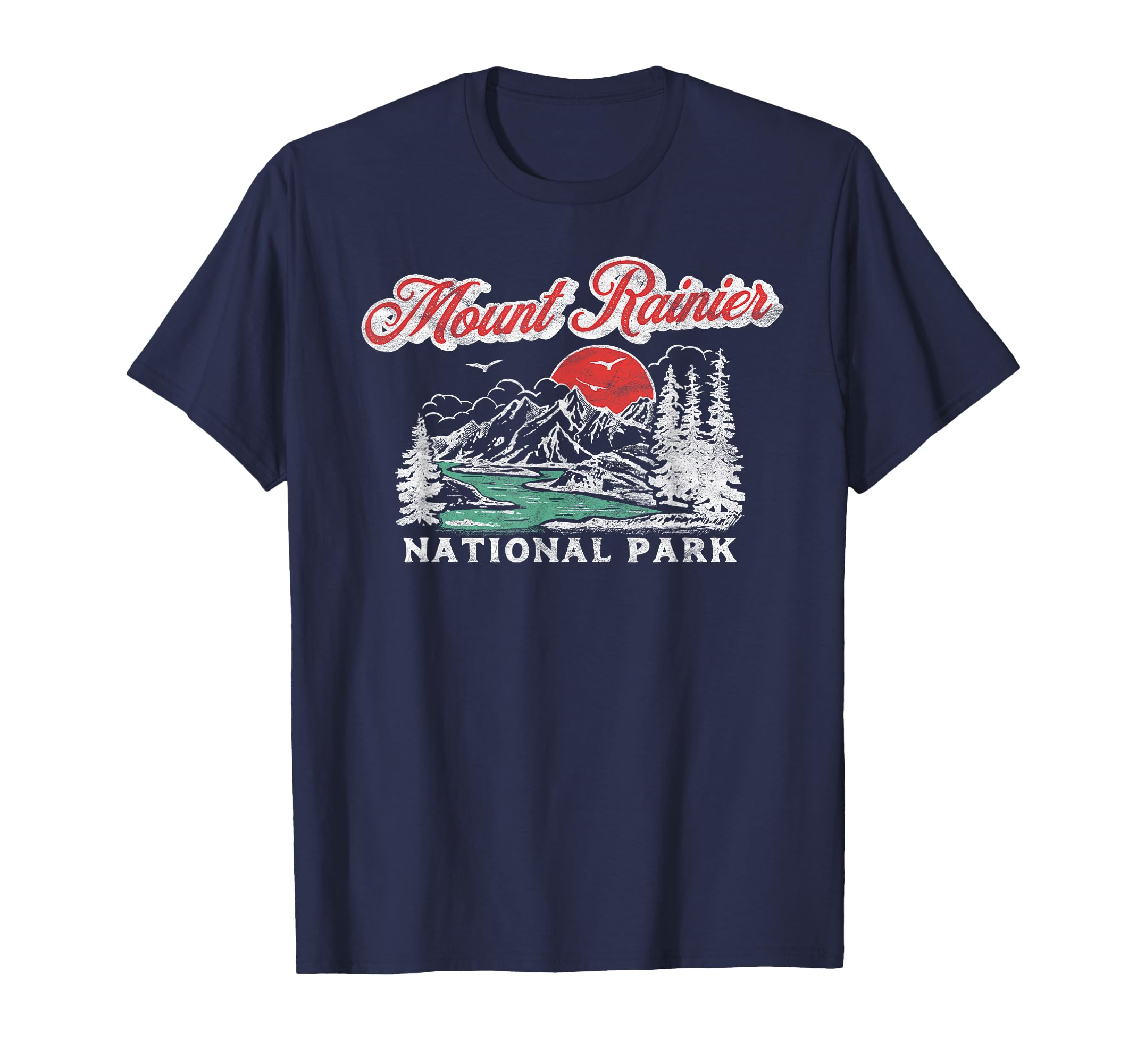 Mount Rainier National Park 80S T-Shirt - Streetwear Style for Adults - T-Shirt, Sweatshirt, Hoodie