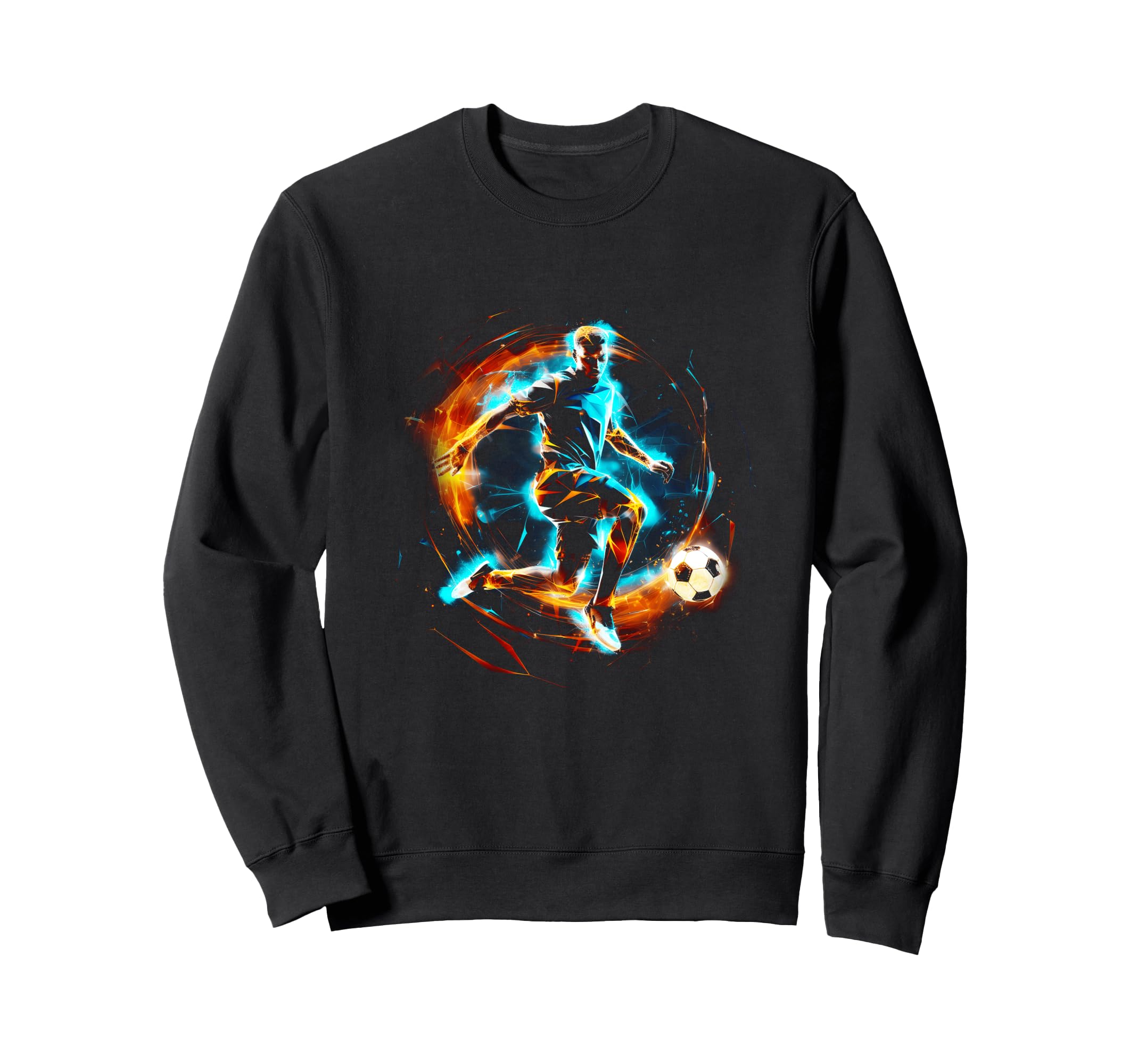 Soccer Player Lightning Sport Player Sweatshirt - Graphic Print Men Women - T-Shirt, Sweatshirt, Hoodie