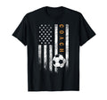 Soccer Coach American Flag Soccer T-Shirt - Casual Everyday Wear Men Women - T-Shirt, Sweatshirt, Hoodie