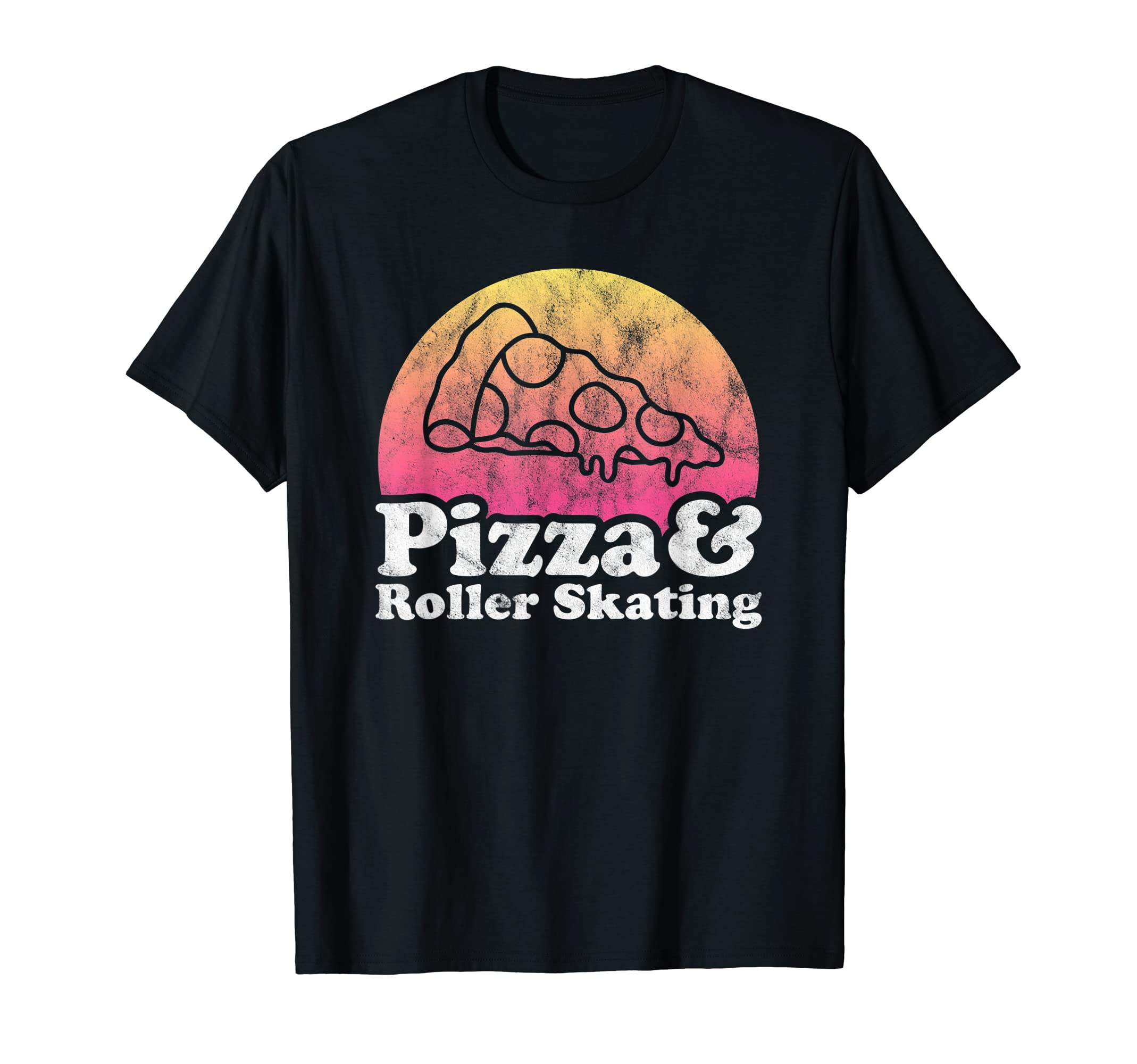 Pizza And Roller Skating Or Roller T-Shirt - Minimalist Print Men Women - T-Shirt, Sweatshirt, Hoodie