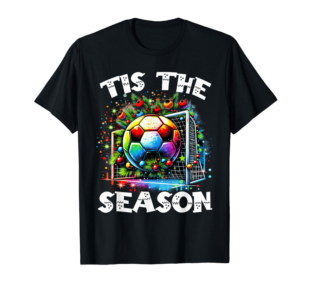 Tis Season Soccer Ball Pajamas T-Shirt - Unique Graphic Men Women - T-Shirt, Sweatshirt, Hoodie