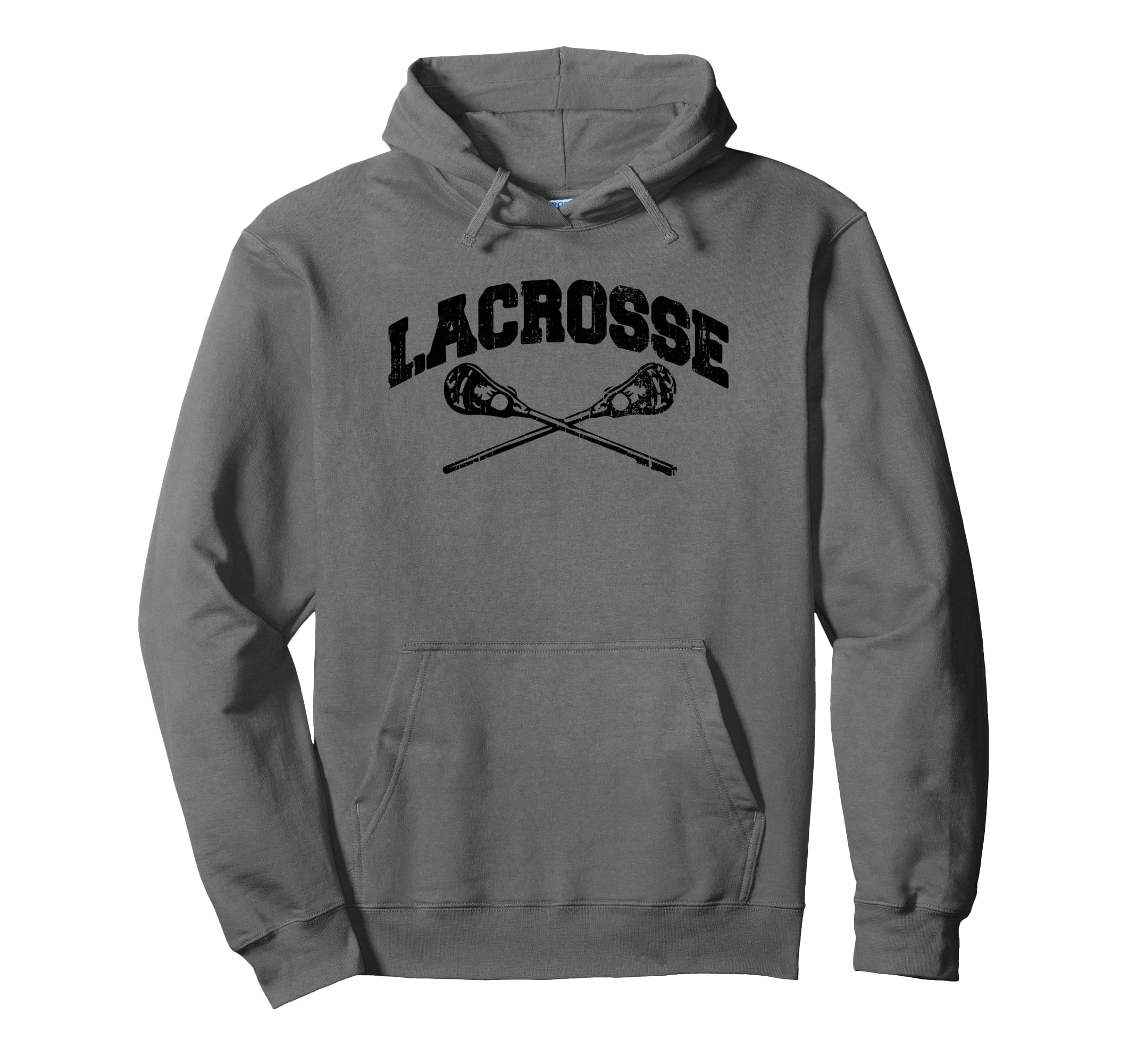 Lacrosse Player Coach Crossed Lax Sticks Hoodie - Custom Art Print Unisex - T-Shirt, Sweatshirt, Hoodie