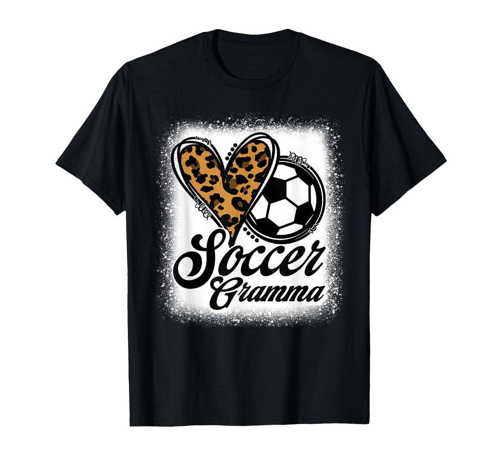 Soccer Gramma Leopard Heart T-Shirt - Minimalist Print Men Women - T-Shirt, Sweatshirt, Hoodie
