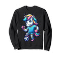 Footballer Unicorn Fans Soccer Sweatshirt - Fun Novelty Design for Adults - T-Shirt, Sweatshirt, Hoodie