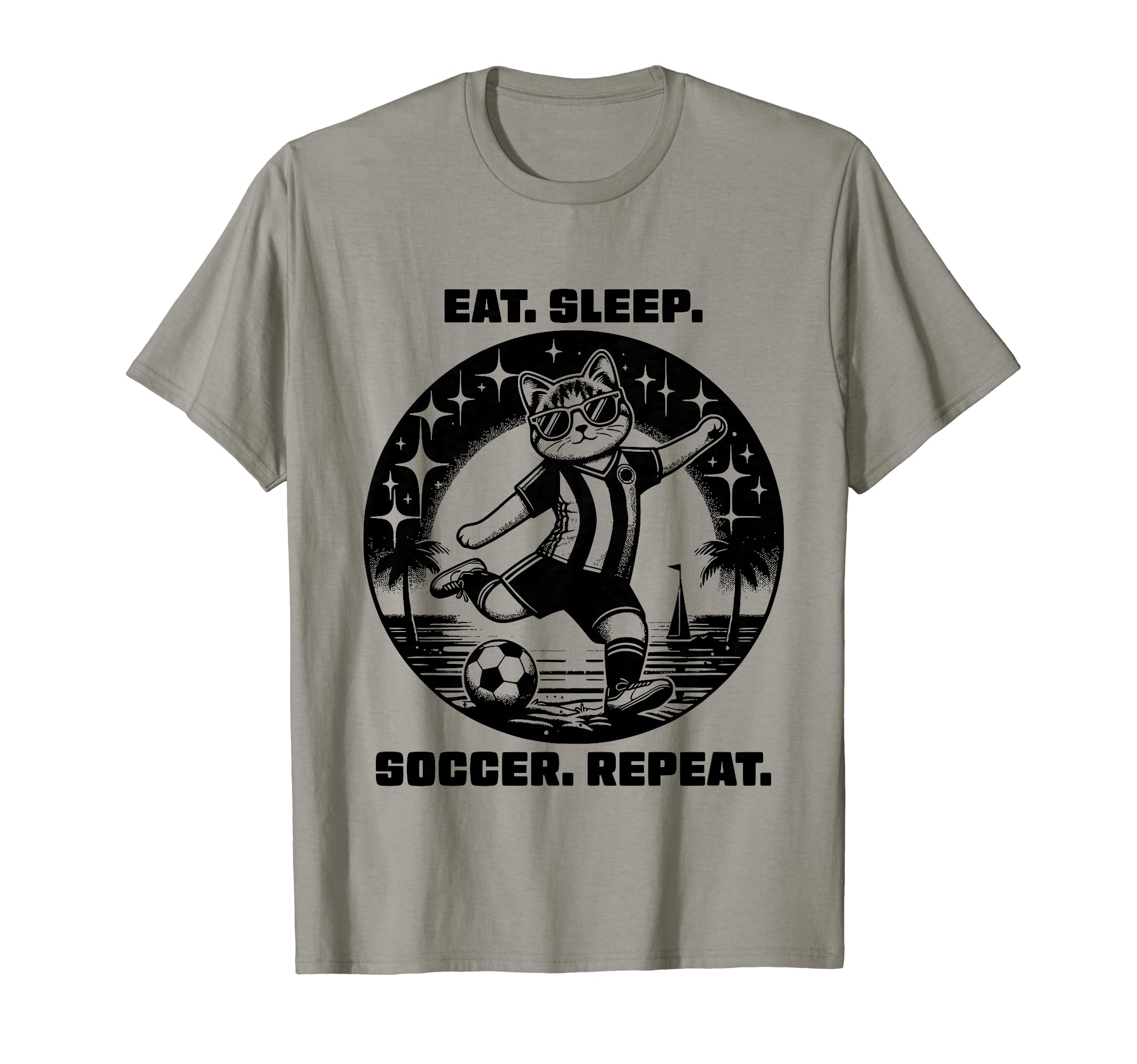 Eat Sleep Soccer Repeat Funny Soccer T-Shirt - Unique Graphic Men Women - T-Shirt, Sweatshirt, Hoodie