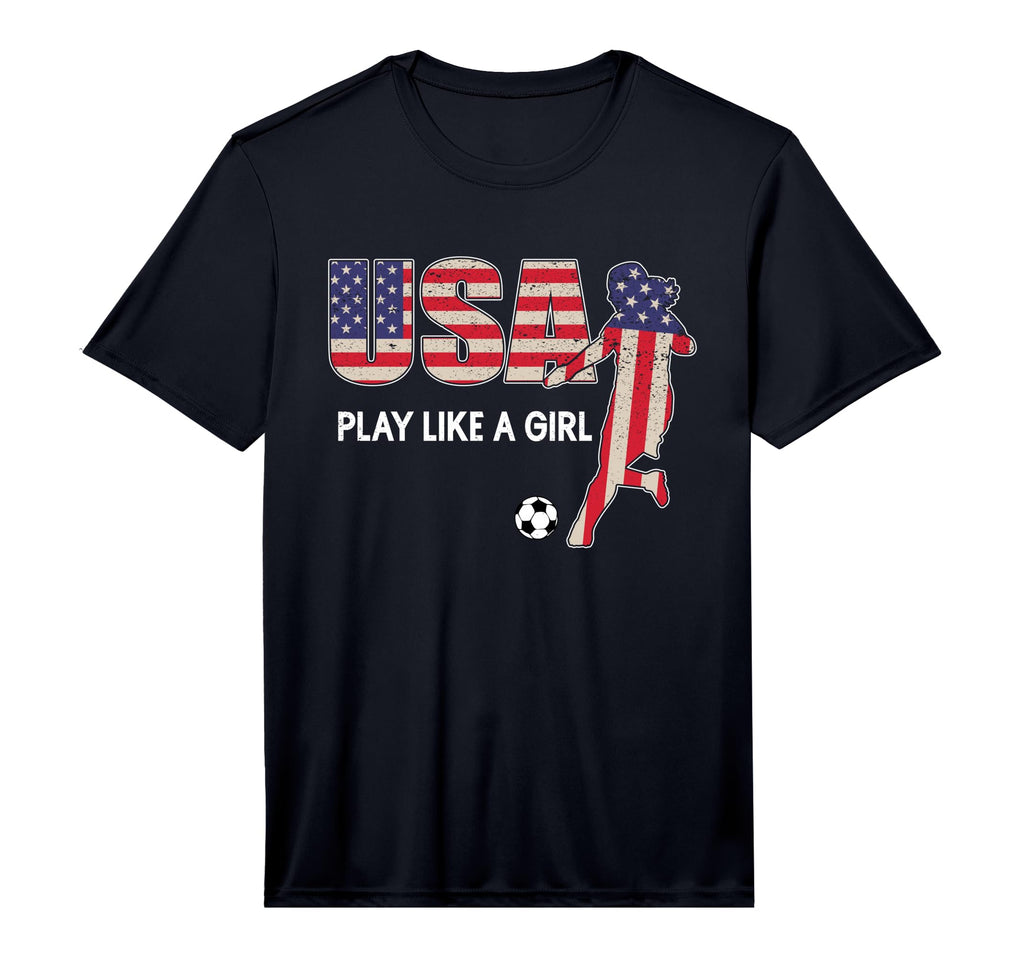 Usa Play Like Patriotic Soccer Team T-Shirt - Minimalist Print for Adults - T-Shirt, Sweatshirt, Hoodie